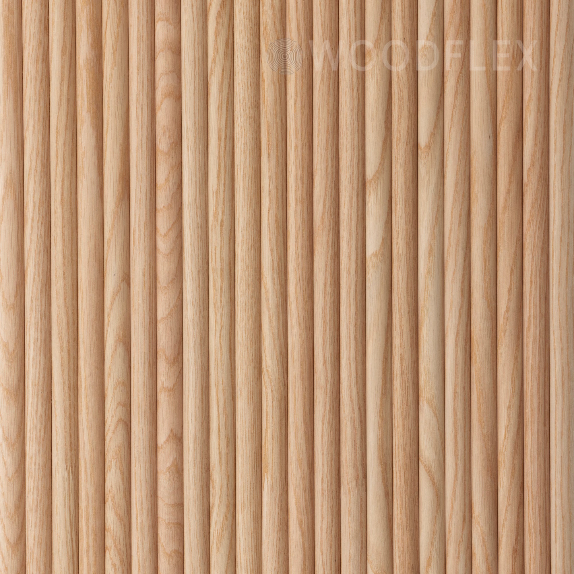 WOODFLEX Flexible Wooden Slat Under Bench Counter Panel - Oak Veneer 900mm x 600mm Half Round for Kitchen Islands & Bar Counters