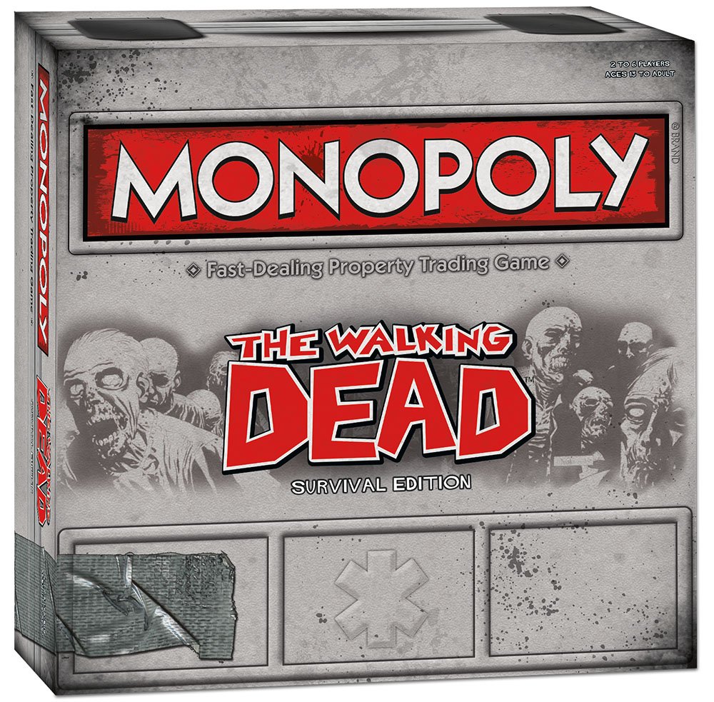 The Walking Dead Monopoly Board Game - Survival Edition | Collectible Zombie Apocalypse Strategy Game for Adults & Teens | Perfect for Game Nights & Themed Parties