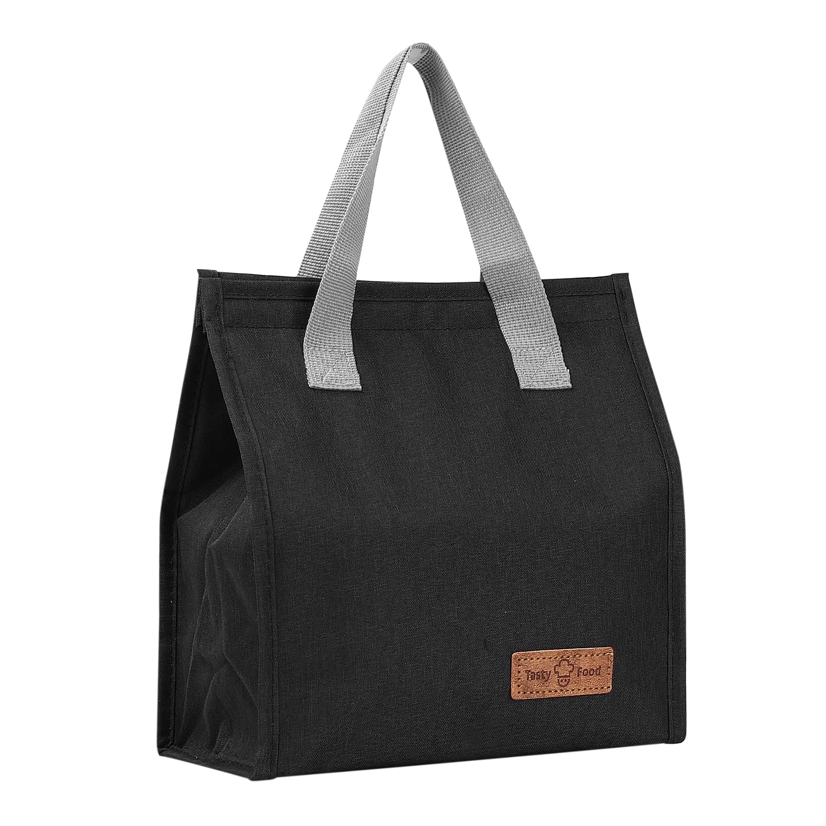 Insulated Lunch Bag for Women & Men - Reusable Lunch Box Tote for Work, Office, Travel - Leakproof & Thermal Food Container - Perfect for Picnics, Commuting & Outdoor Activities - Black