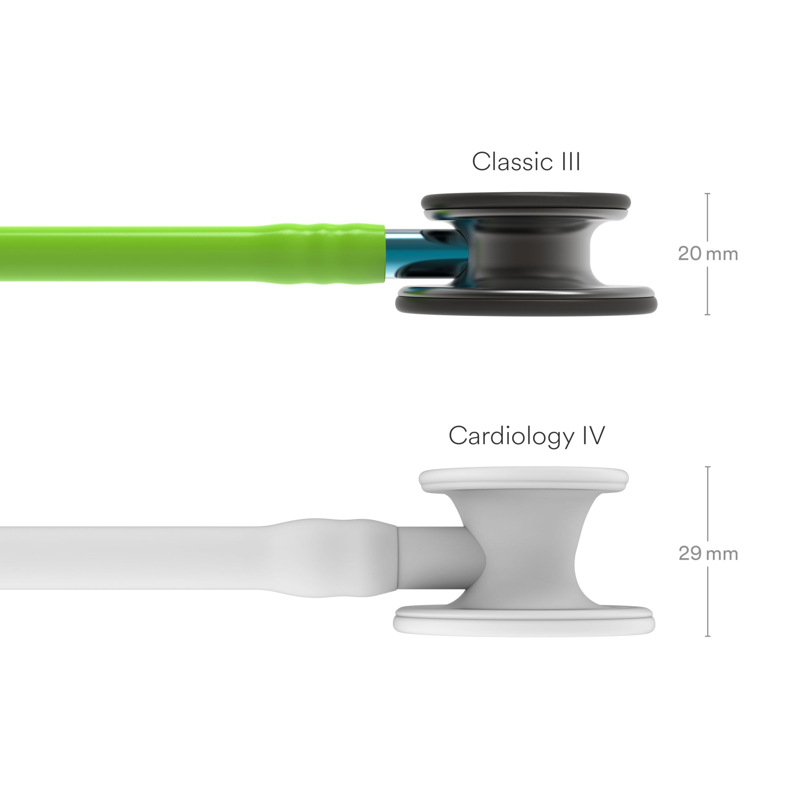 3M Littmann Classic III Monitoring Stethoscope - Smoke Chestpiece, Lime Green Tube, Blue Stem & Smoke Headset (27 Inch, Model 5875) | Ideal for Nurses, Doctors & Medical Professionals for Accurate Patient Diagnosis & Heart/Lung Sound Monitoring