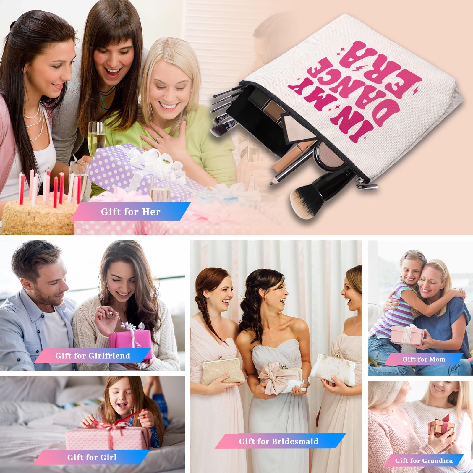 Dancer Gifts Makeup Cosmetic Bag - In My Dance Era Essentials for Women, Perfect for Dance Team Coaches, Teachers & Birthday Presents, Ideal for Dance Classes, Rehearsals & Performances