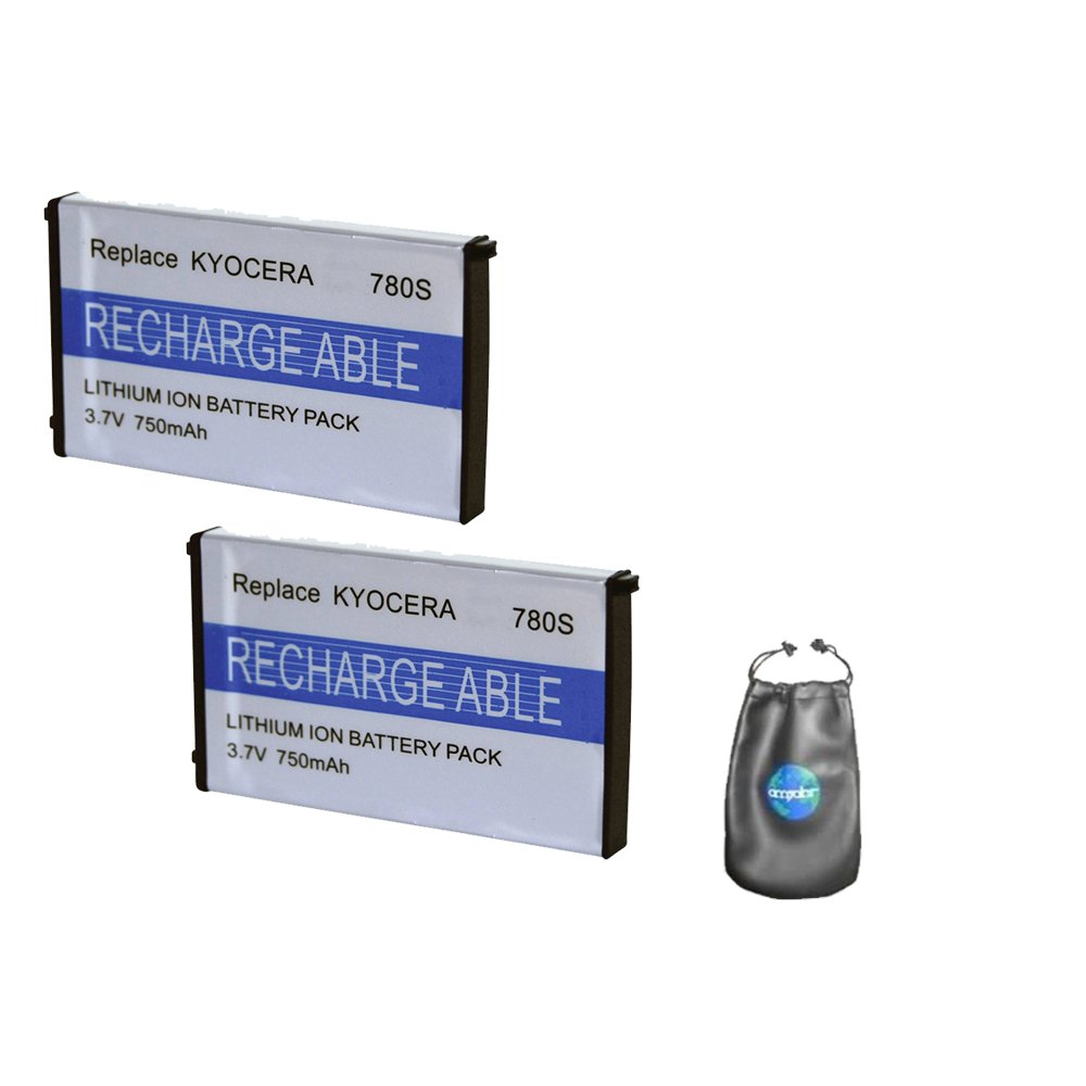 ValuePack (2 Count): Digital Replacement Camera and Camcorder Battery for Kyocera BP780S - Compatible with Kyocera Cameras - Includes Protective Lens Pouch - Perfect for Travel Photography & Video Recording