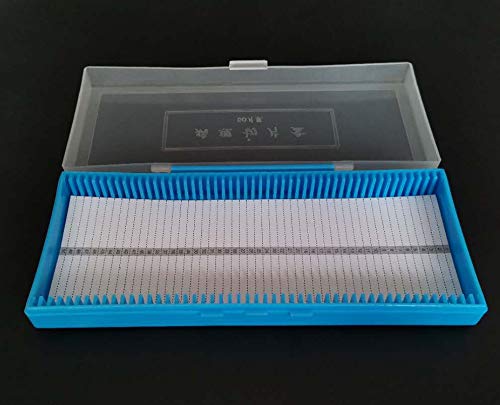 MUHWA Microscope Slide Storage Box - Holds 50 Glass Slides | Durable Lab Organizer for Science Experiments, Classroom & Home Use