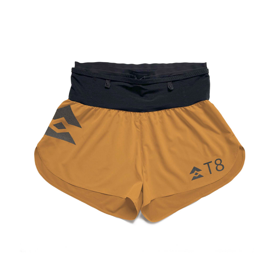 T8 Women's Sherpa Lined Shorts V2 - Cozy Fleece Winter Shorts in Gold | Perfect for Lounging, Yoga & Cold Weather Comfort