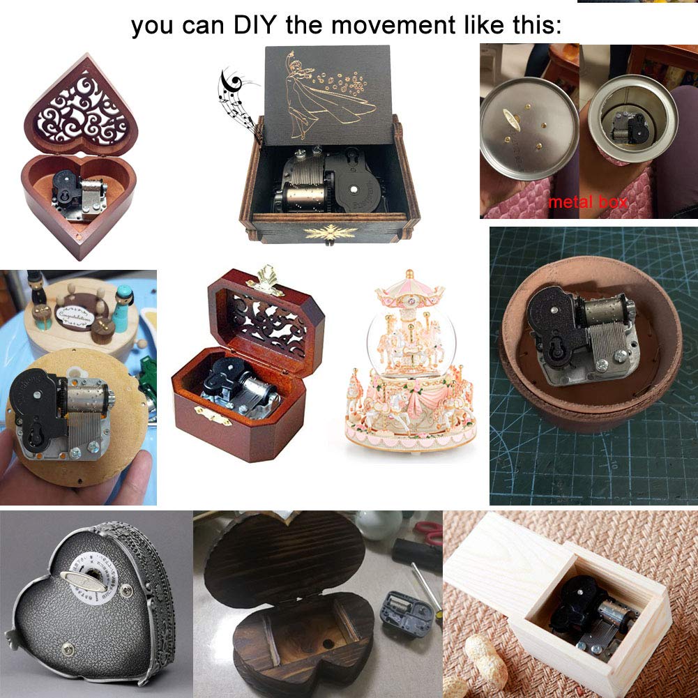 Pursuestar White Christmas Wind Up Music Box Mechanism - DIY Replacement Movement for Handmade Music Boxes | Perfect for Holiday Decor, Gift Giving & Craft Projects