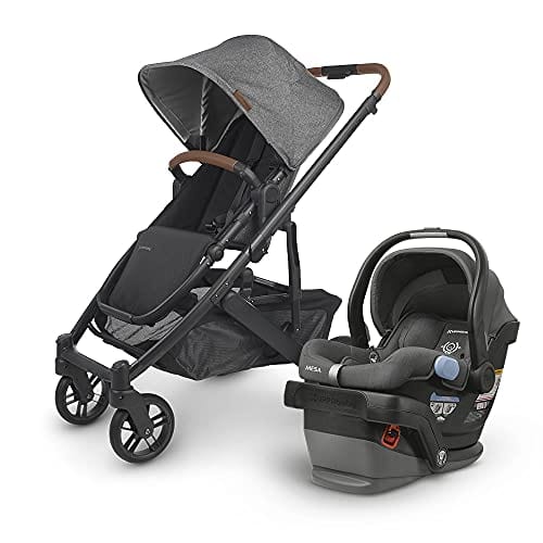 UPPAbaby Cruz V2 Stroller with Mesa Infant Car Seat Travel System - Greyson/Jordan Design | Lightweight & Compact for Urban Travel, Shopping & Family Outings