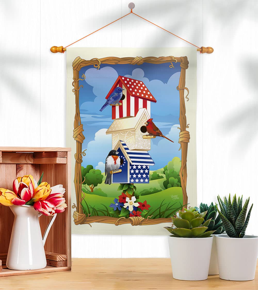 Patriotic Birdhouse Flag Set - 28
