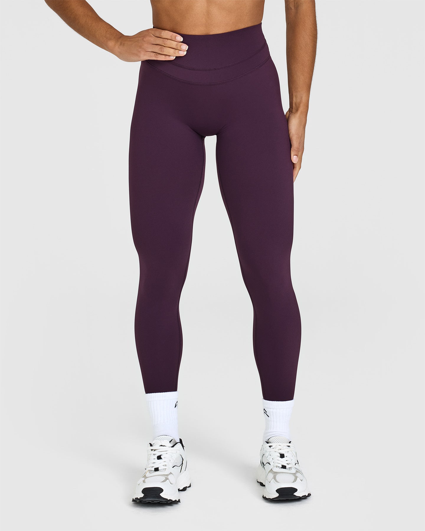 High Waisted Leggings for Women - Blackberry Purple | Tummy Control Yoga Pants | Workout, Running & Lounge Wear