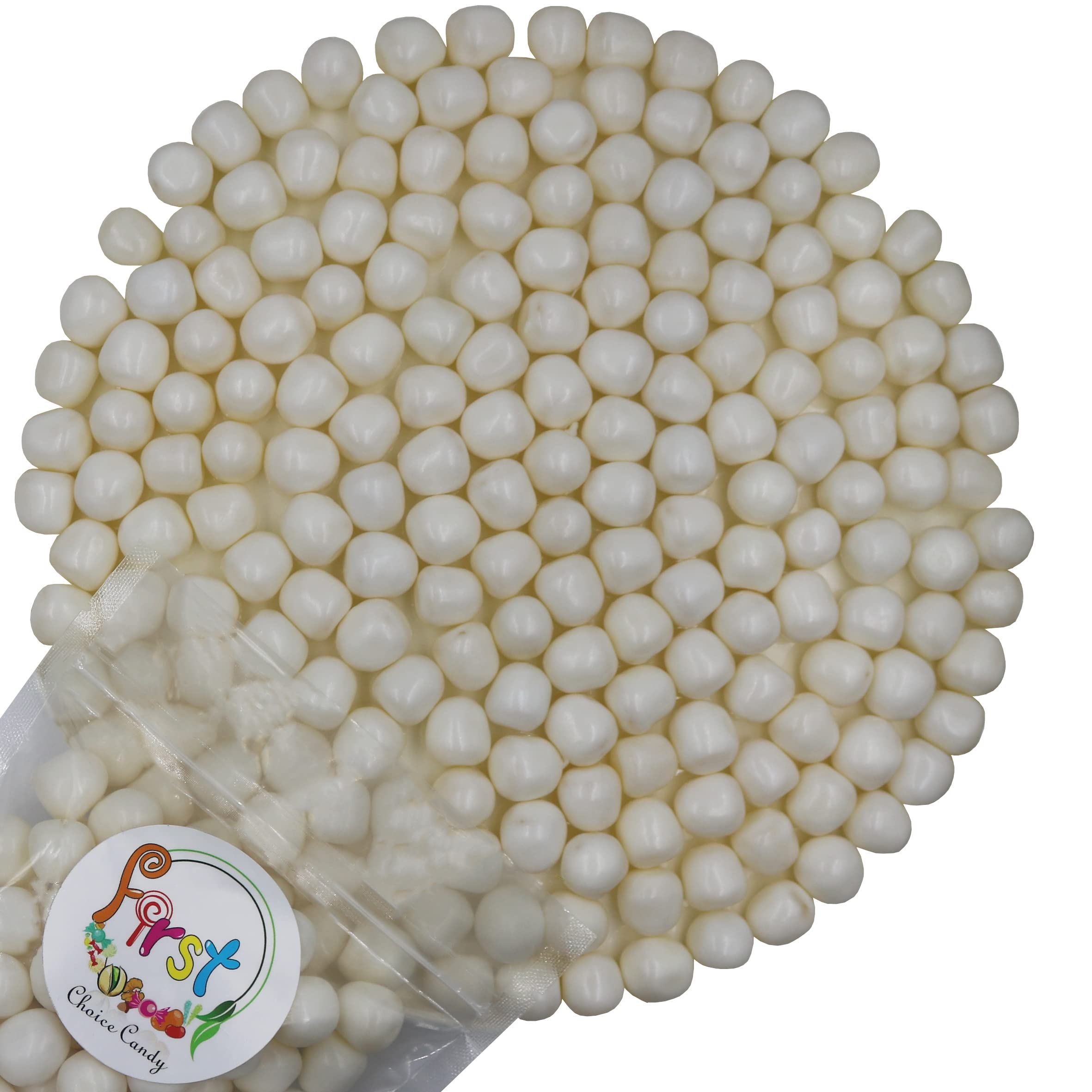 Sour Chewy Fruit Candy Balls - White Pina Colada Flavor, 2 Pound Bulk Bag | Sweet & Tangy Tropical Treats for Parties, Movie Nights & Office Snacks