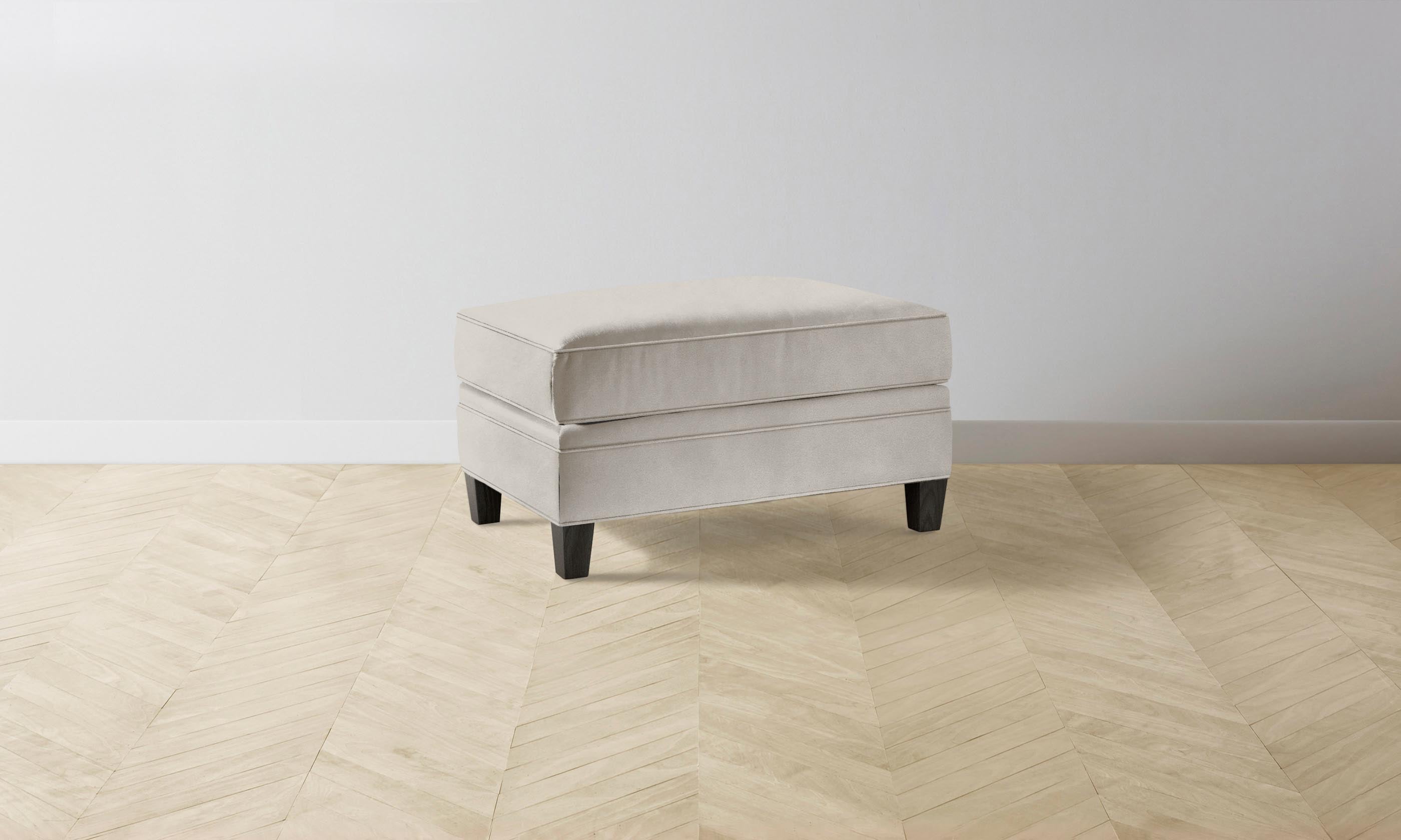 Carmine Ottoman - Premium Nubuck Leather Footstool with Sail Design | Perfect for Living Room, Bedroom & Office Decor
