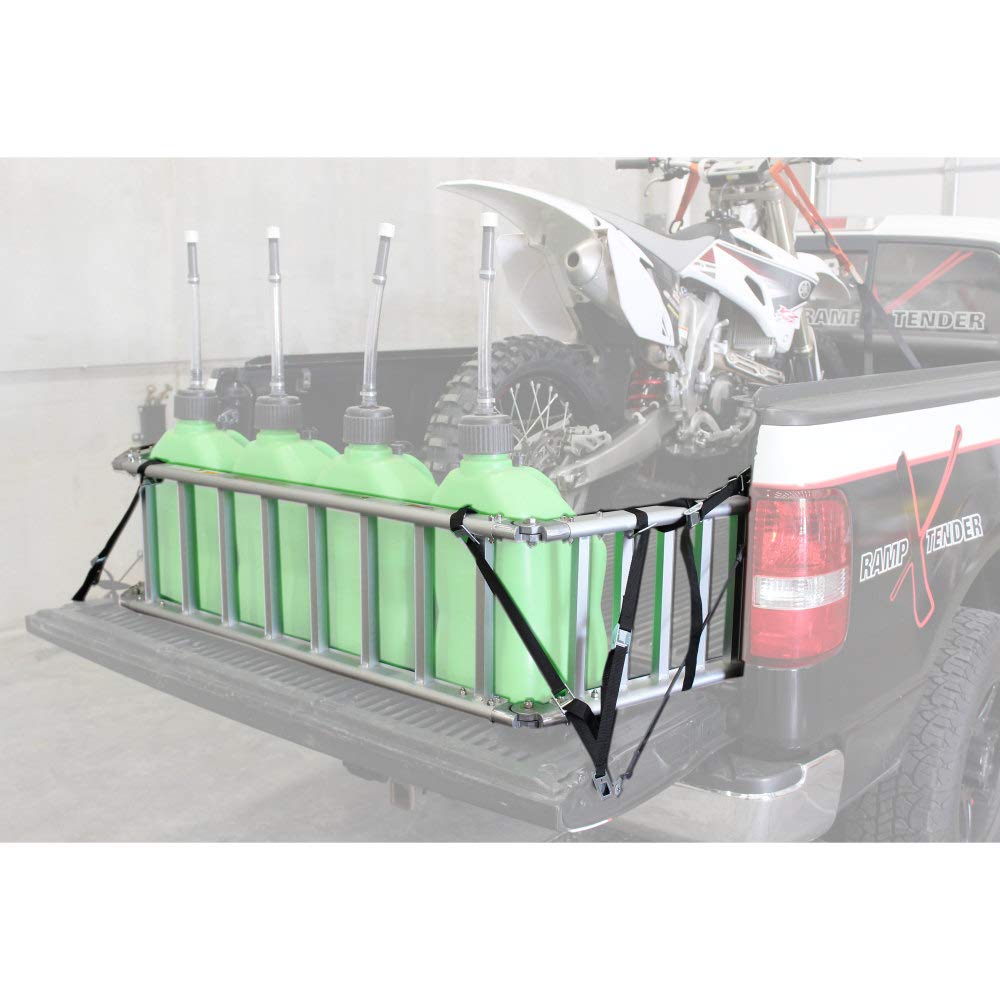 Extreme Max 5500.4076 RampXtender Motorcycle Loading Ramp & Tailgate Extender Combo - Heavy Duty Aluminum Ramp for ATV, Dirt Bike, Scooter - Perfect for Truck, SUV, Trailer Loading & Unloading