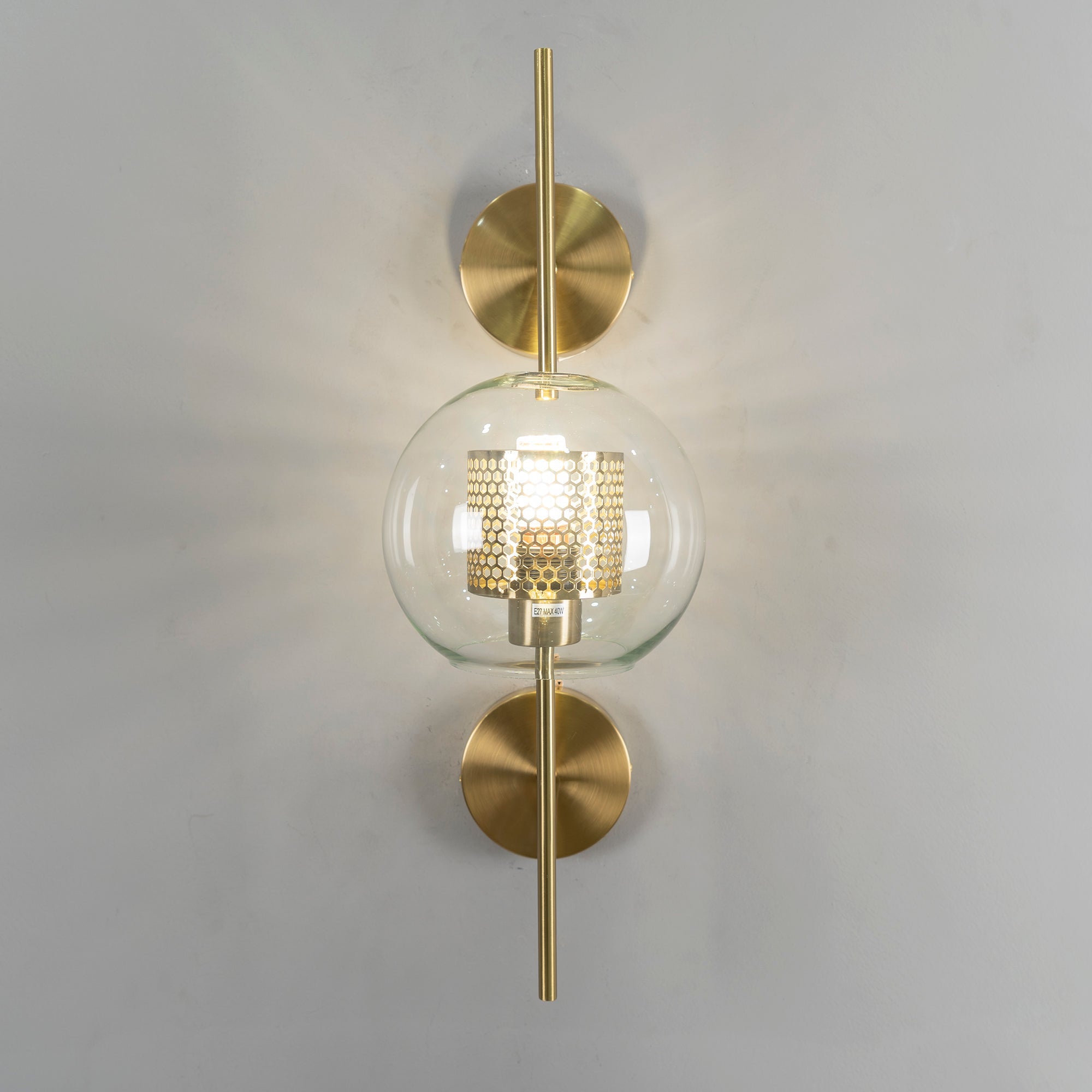 Chiswick Glass Wall Lamp - Modern LED Sconce Light for Living Room, Bedroom, and Hallway - Elegant Home Decor Lighting Fixture