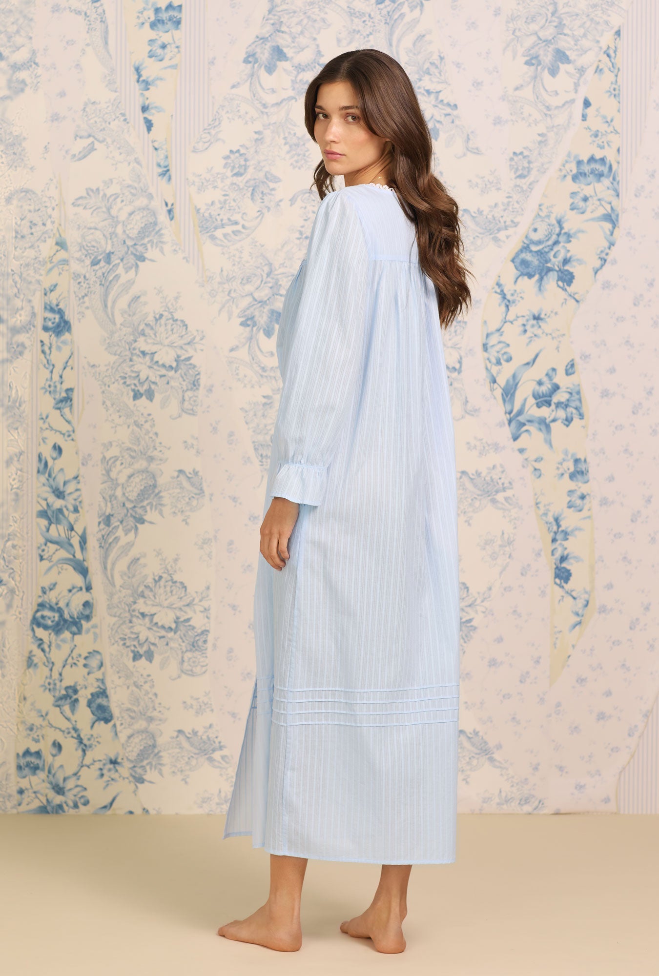Stylish Dobby Stripe Button Front Robe - Soft Cotton Bathrobe for Women & Men - Perfect for Spa, Lounge & Home Relaxation