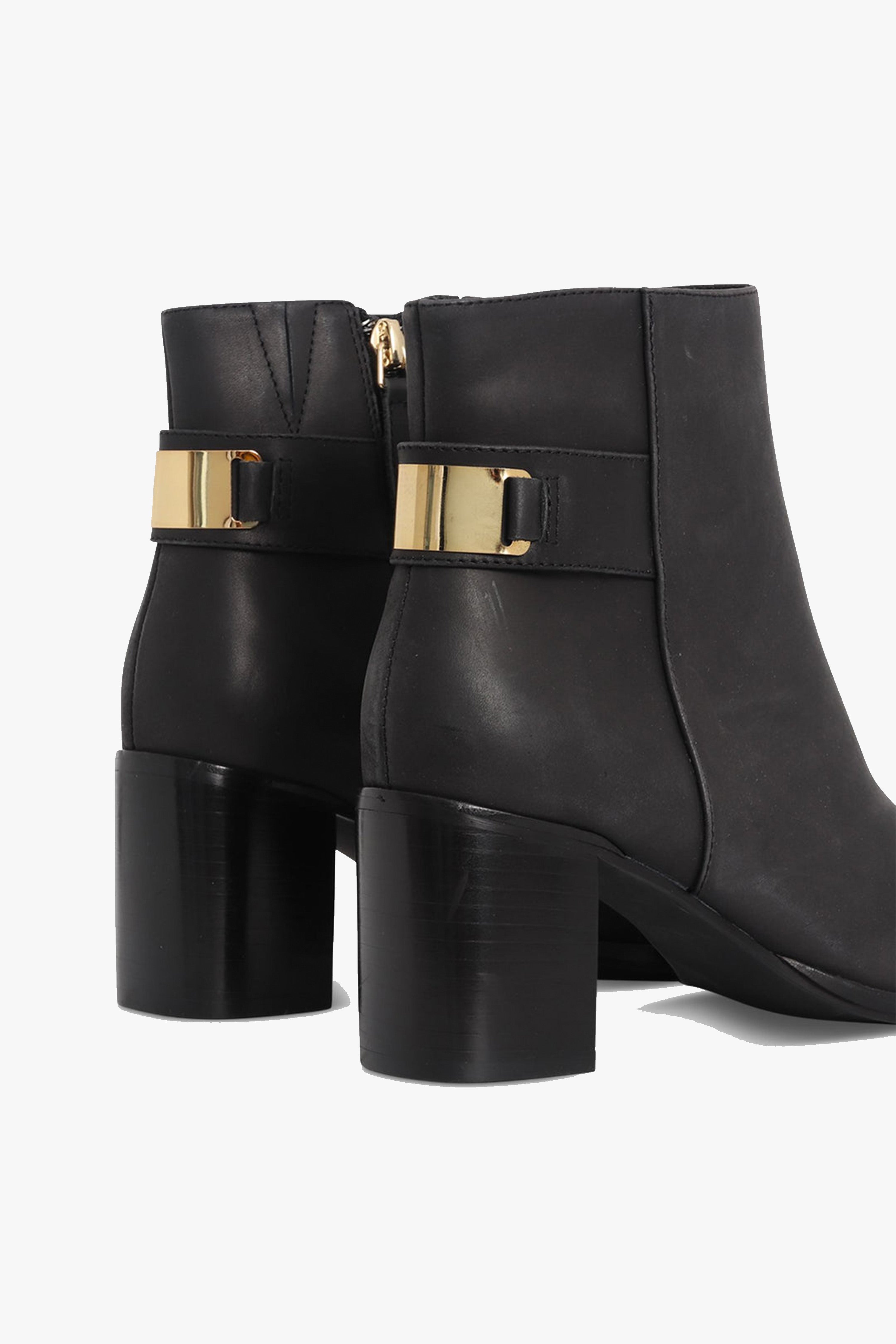 Elsie Mid Heel Black Ankle Boots for Women - Comfortable Chunky Heel Booties for Fall & Winter - Perfect for Office, Date Night & Casual Outfits