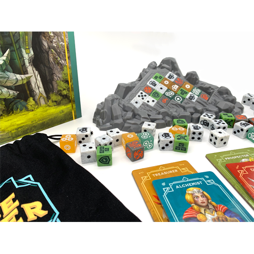 Dice Miner: Deluxe Recycled Plastic Mountain Board Game - Eco-Friendly Strategy Game for Family Game Night & Party Entertainment