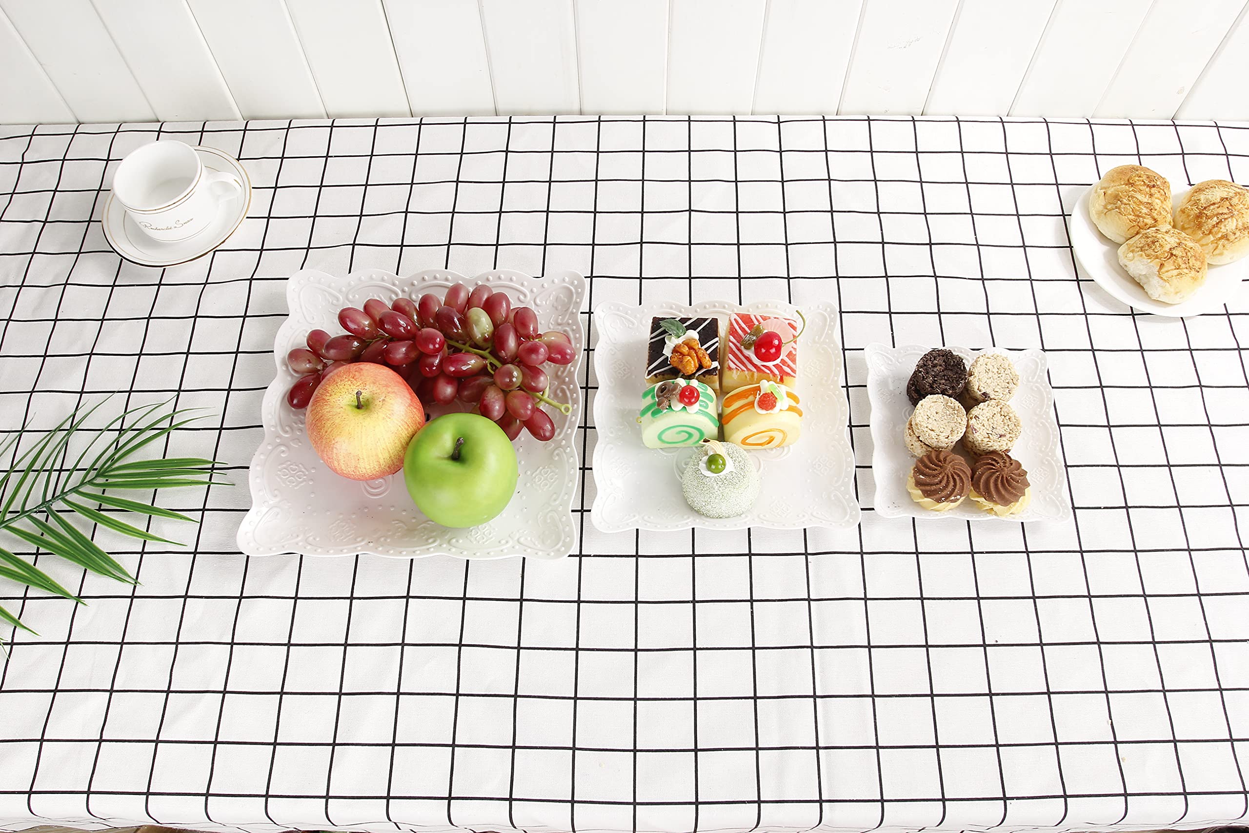 2-Pack 3-Tier White Plastic Dessert Stand - Cupcake, Cookie & Candy Display Tray for Wedding, Birthday Party, Buffet - Perfect for Home Decor & Serving Cakes, Fruits, Pastries