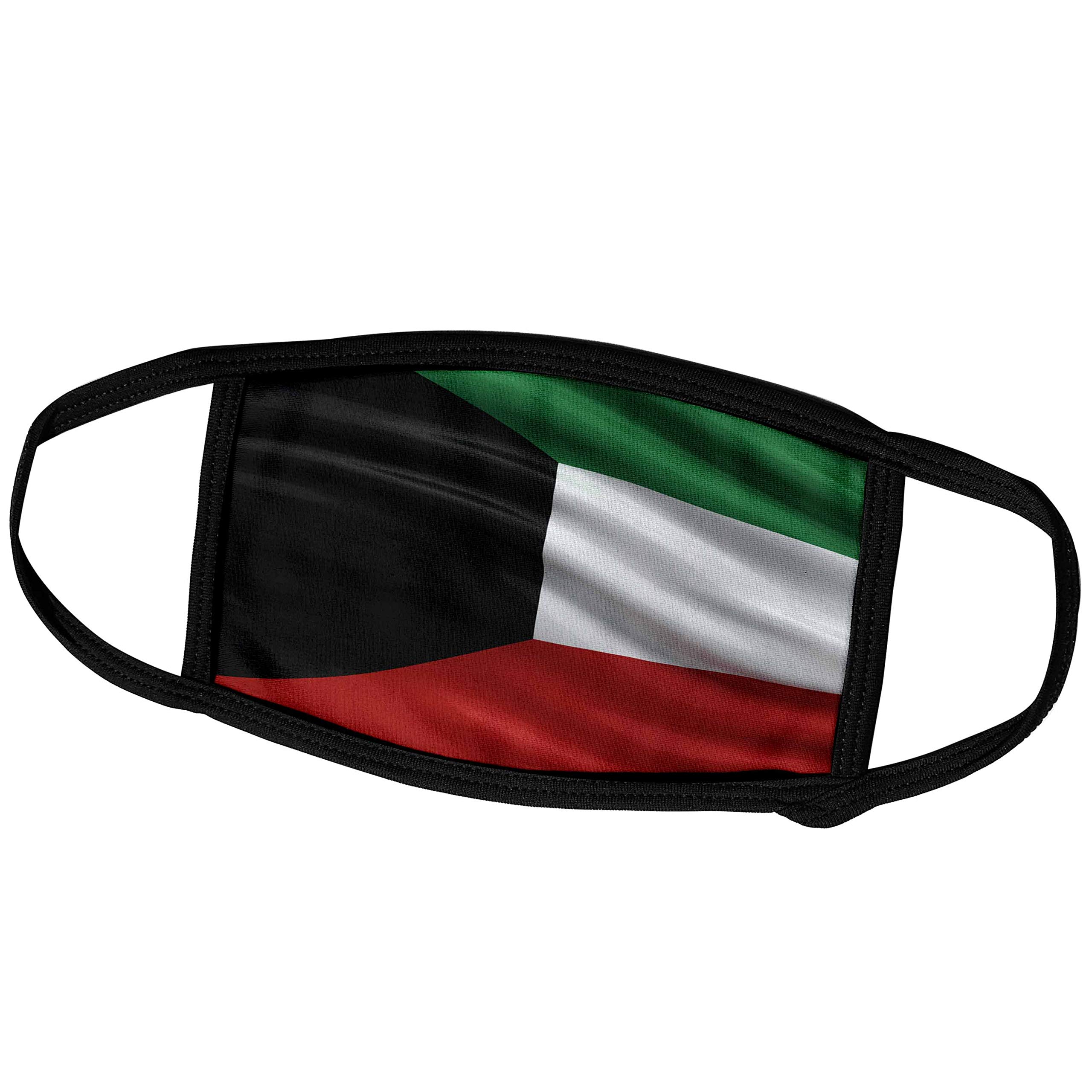 3D Kuwait Flag Face Masks - Wind Waving Design for Outdoor Events