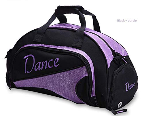 WENDYWU Girls & Women Ballet Dance Duffel Bag - Gym Sports Travel Shoulder Crossbody Carry On Bag for Dance Class, Workout & Travel