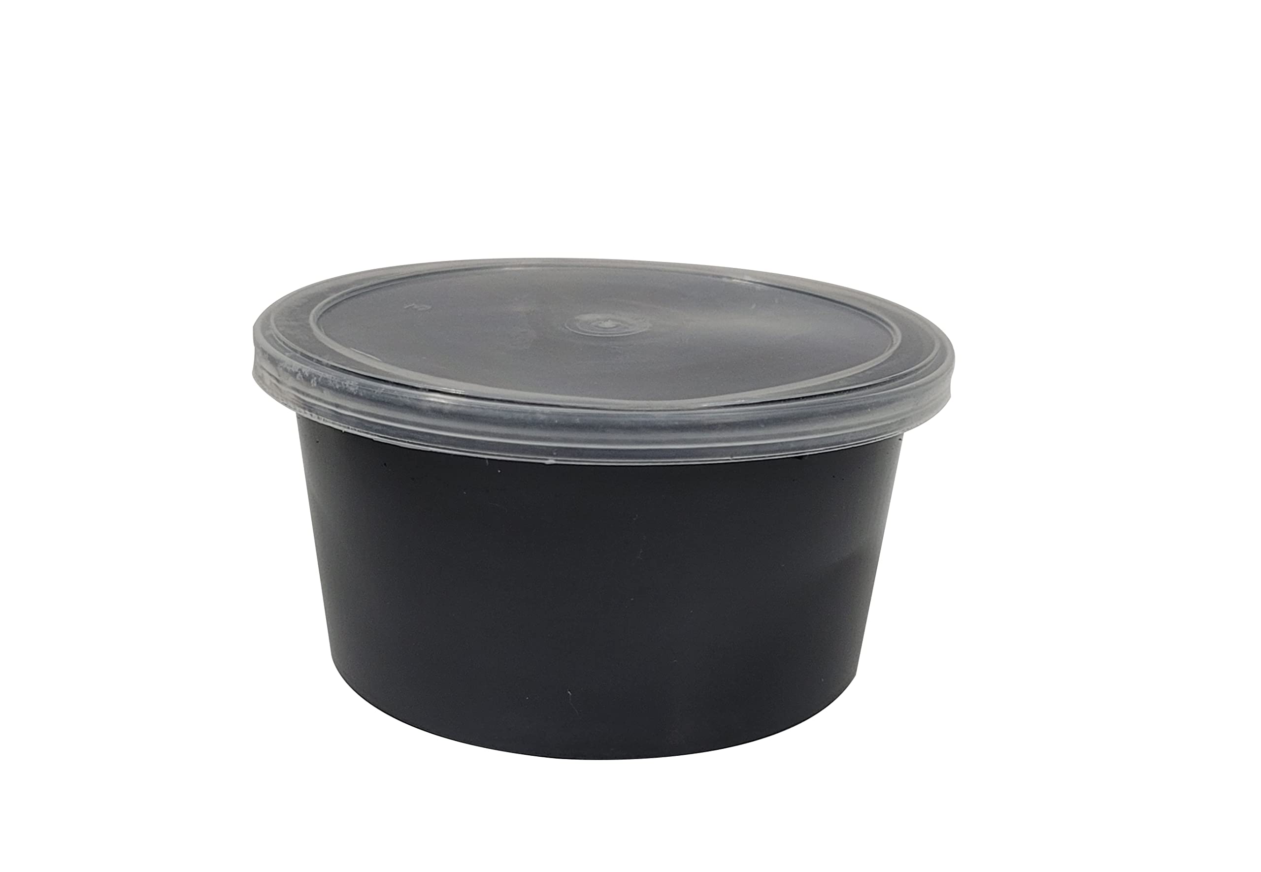 15-Pack 250ml Black Round Plastic Food Storage Containers with Airtight Transparent Lids - Microwave & Fridge Safe, Reusable Meal Prep Containers for Kitchen Organization, Food Delivery & Leftovers Storage