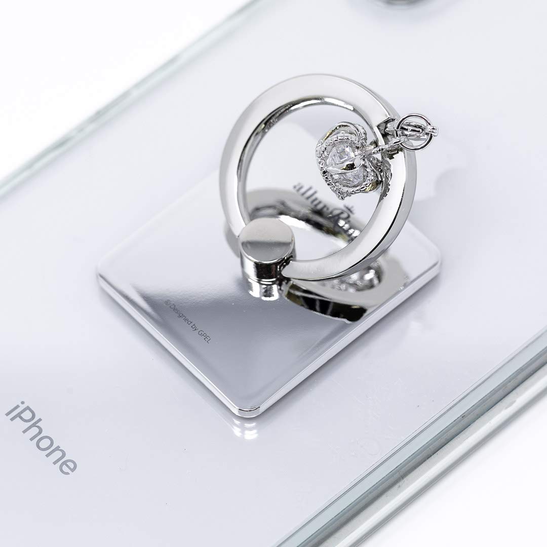 360° Rotating Phone Ring Holder - Silver Crystal Stand for Secure Grip & Kickstand, Perfect for Watching Videos & Selfies