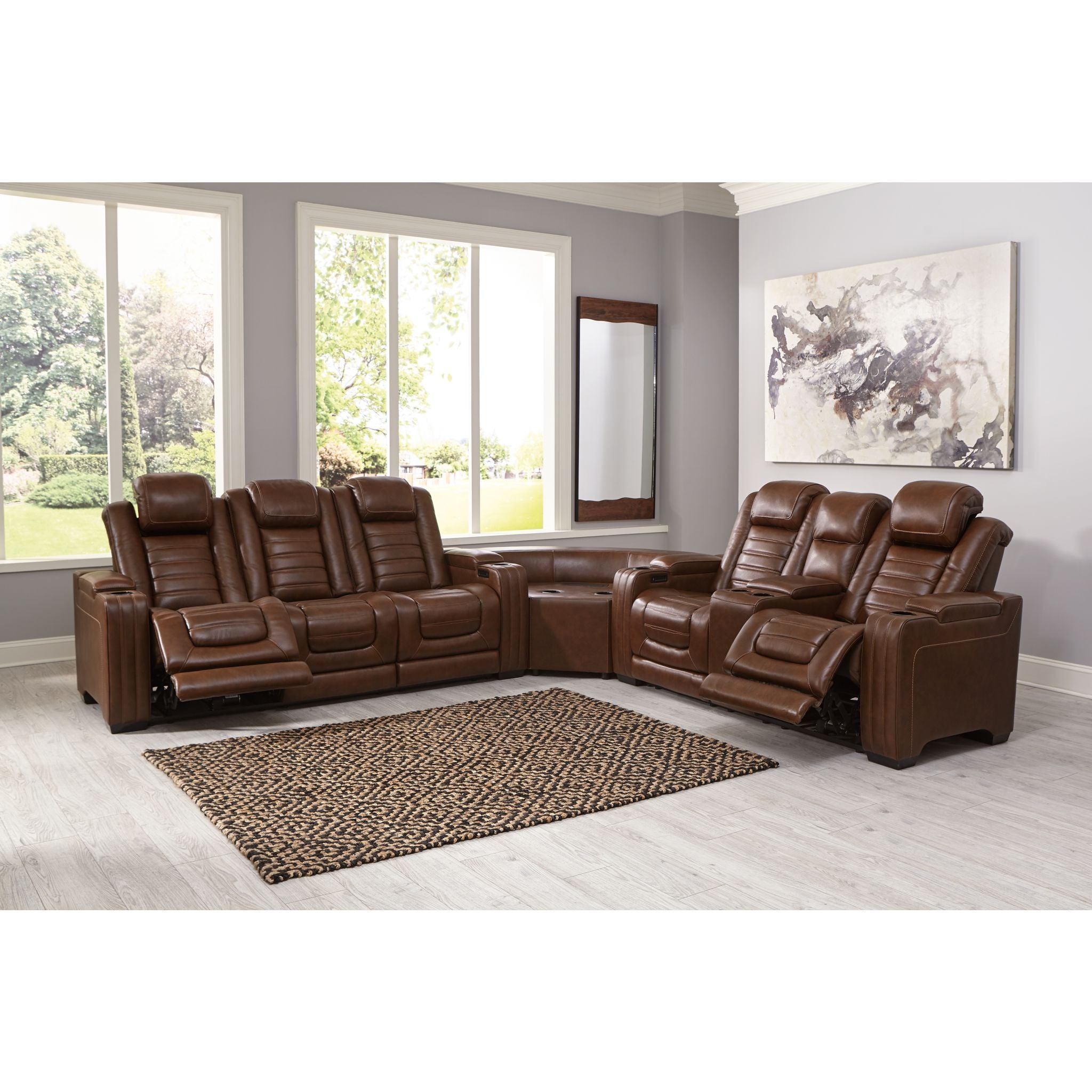 3-Piece Power Reclining Sectional Sofa Set with USB Ports - Modern L-Shaped Couch for Living Room, Home Theater & Family Gatherings