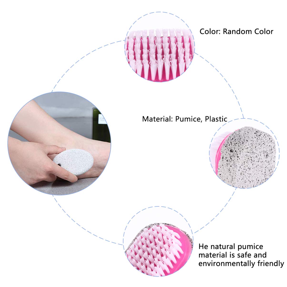 Natural Pumice Stone 6-Pack for Dead Skin Removal - Foot & Hand Exfoliator for Men & Women - Perfect for Pedicures & Home Spa