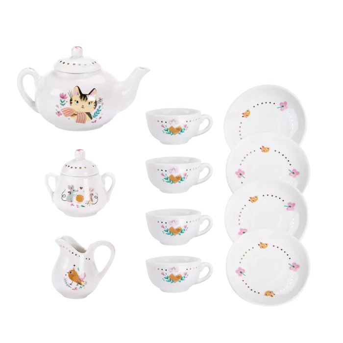 Premium Ceramic Tea Set - Elegant Porcelain Dinnerware for Tea Lovers | Perfect for Afternoon Tea, Gifts & Home Decor