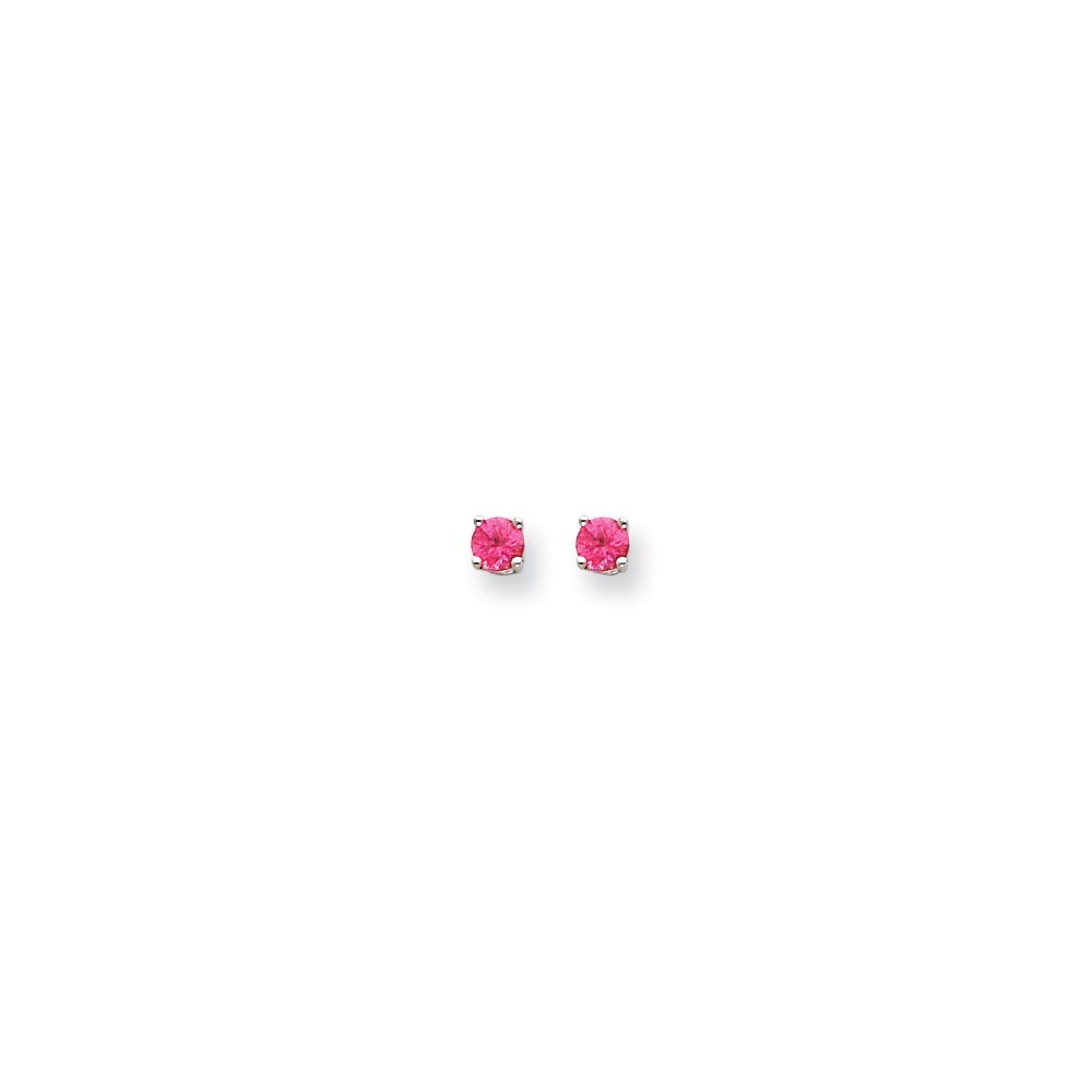14K White Gold Pink Spinel Stud Earrings for Women - Dainty & Elegant Jewelry Gift for Birthday, Anniversary, Valentine's Day