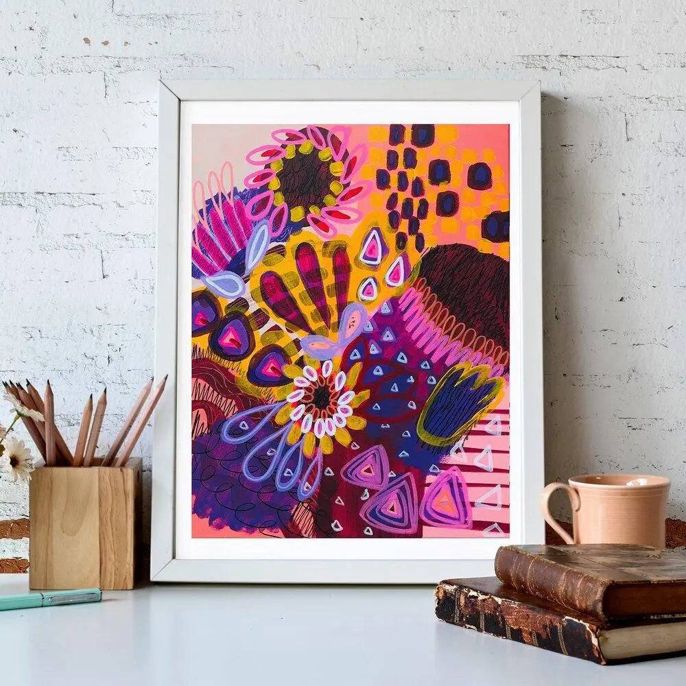 Big Banksia Modern Art Print - Australian Native Flower Wall Decor for Living Room, Bedroom & Office - Perfect for Home & Office Decor