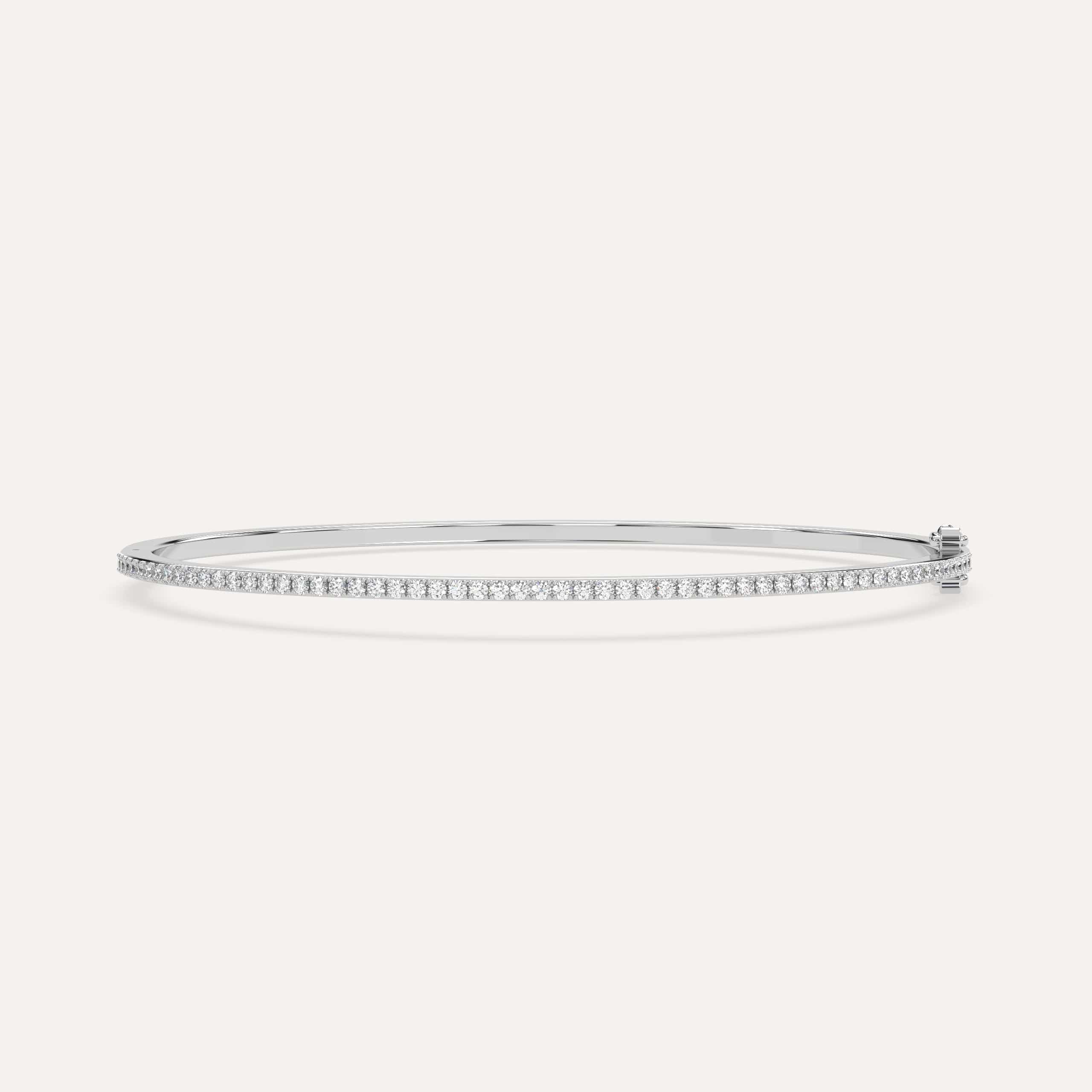 1/2 Carat Pave Diamond Bangle Bracelet for Women - Elegant Tennis Bracelet for Weddings, Anniversaries & Special Occasions