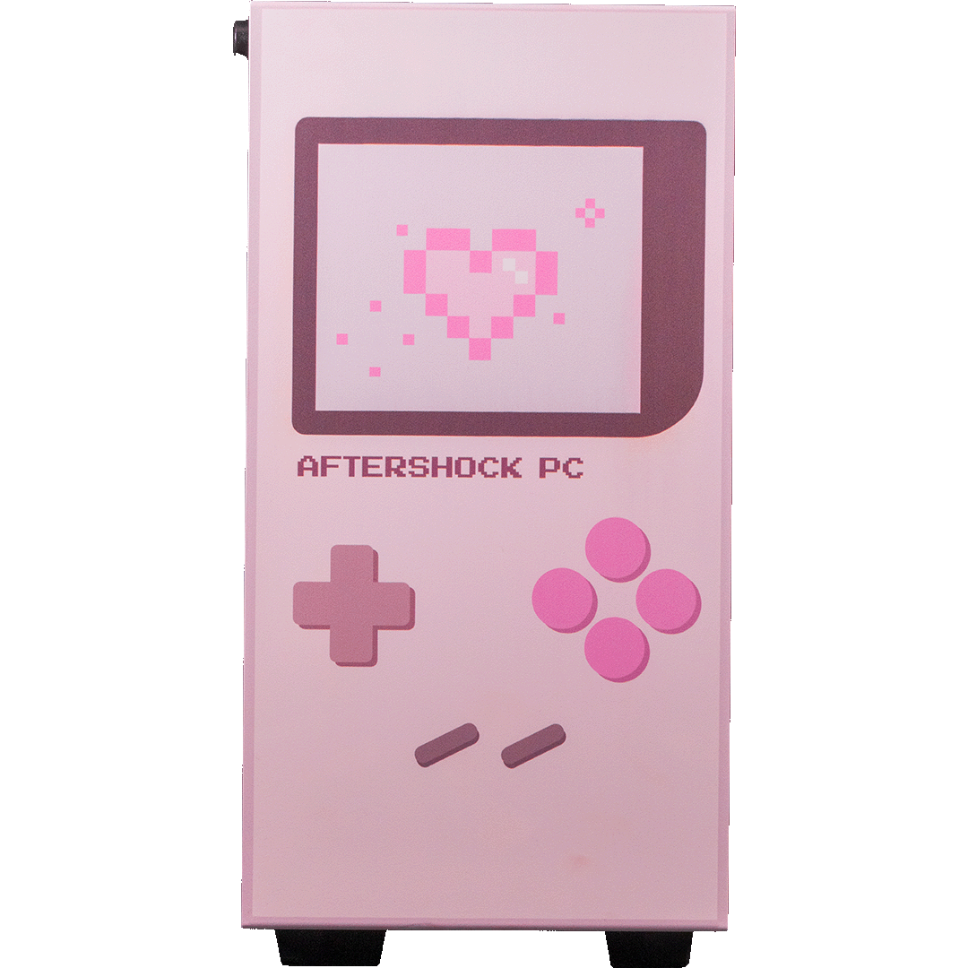 Aftershock Pixel Heart Pink Gaming Desktop PC - AMD Ryzen 5 7500F Processor, NVIDIA RTX 4060 Graphics - Perfect for Esports, Streaming & Content Creation