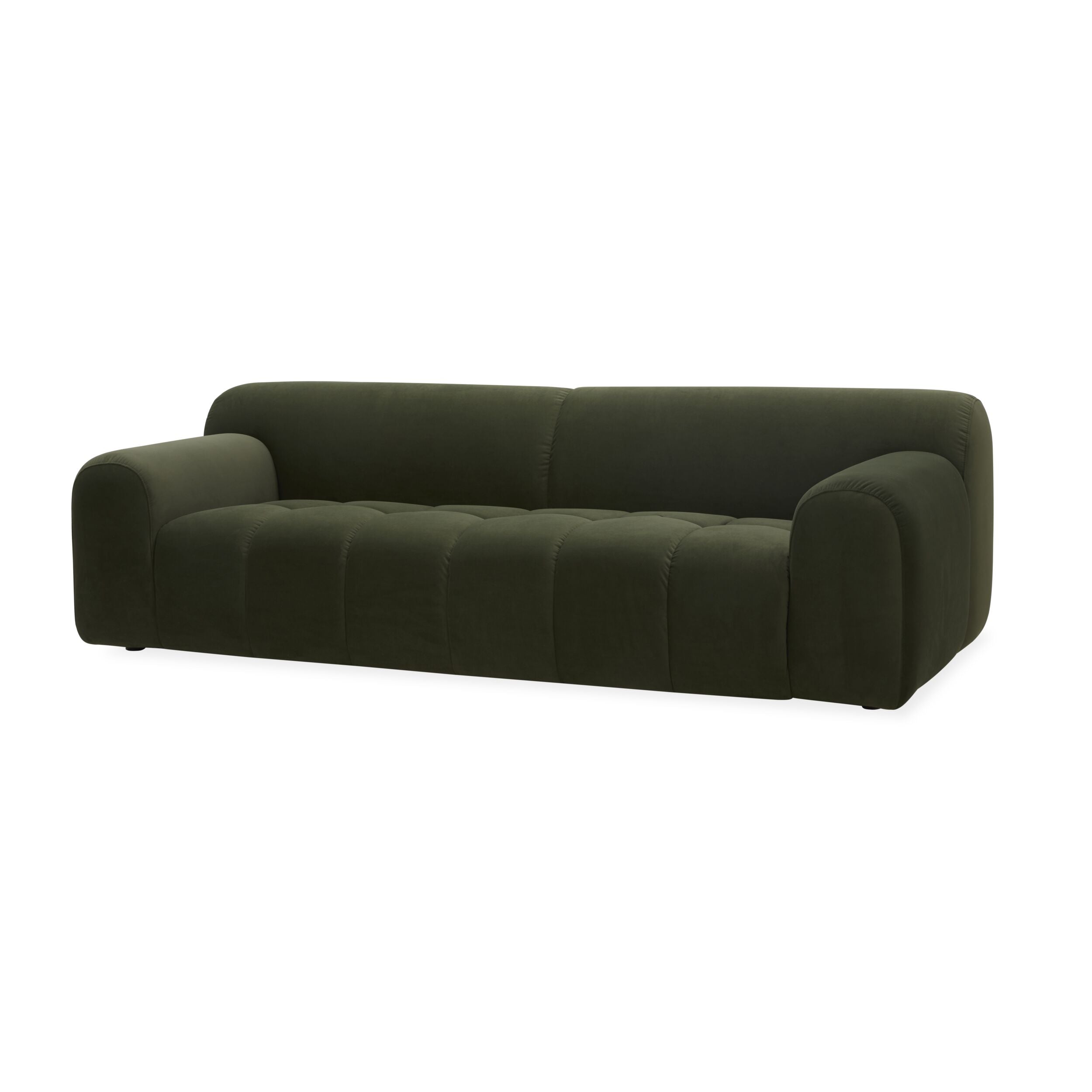 Premium Alexis 2.5 Seater Velvet Sofa with Eucalyptus Wood Frame - Modern Living Room Furniture for Small Spaces & Cozy Apartments