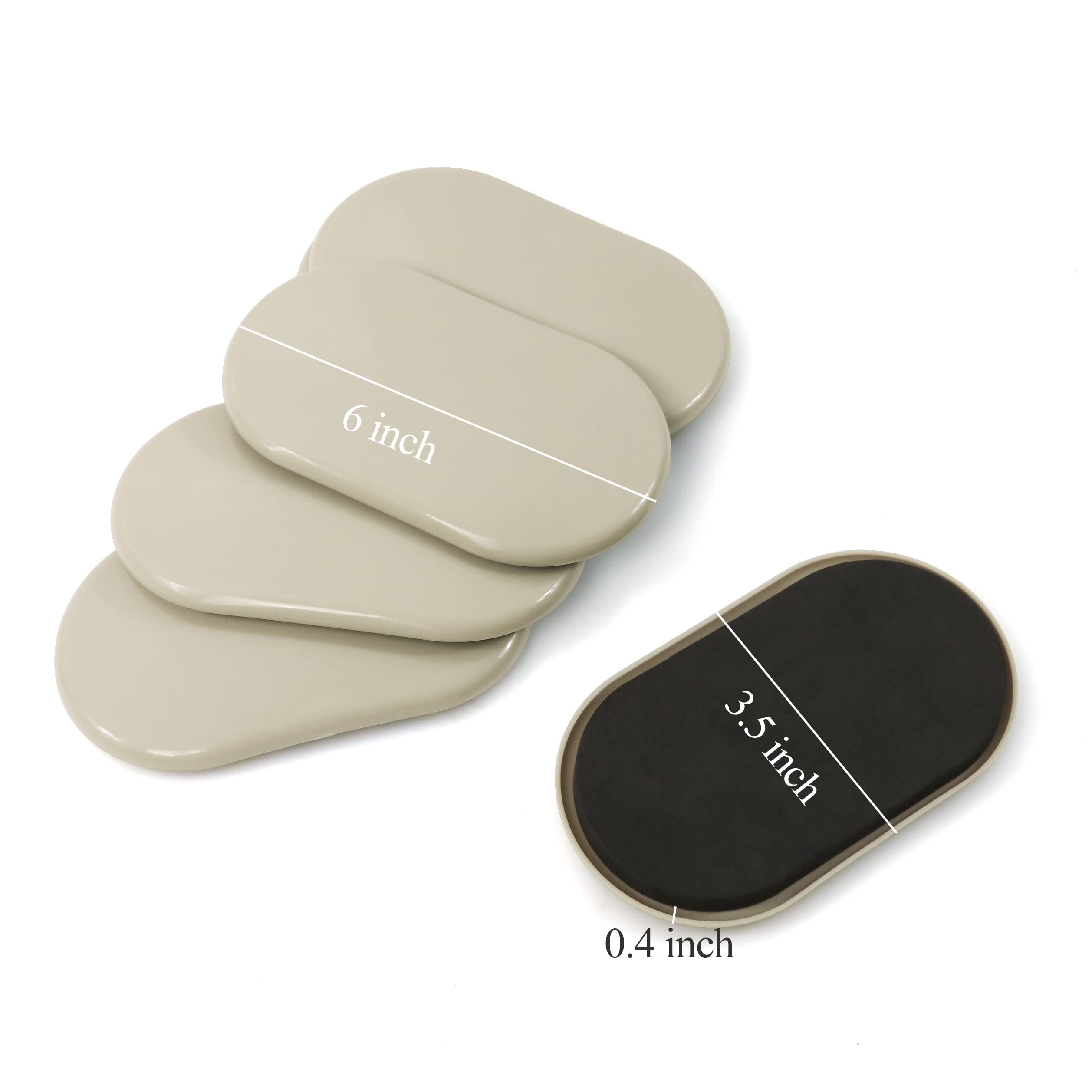 Heavy Duty Furniture Sliders 8 Pack - 3.5