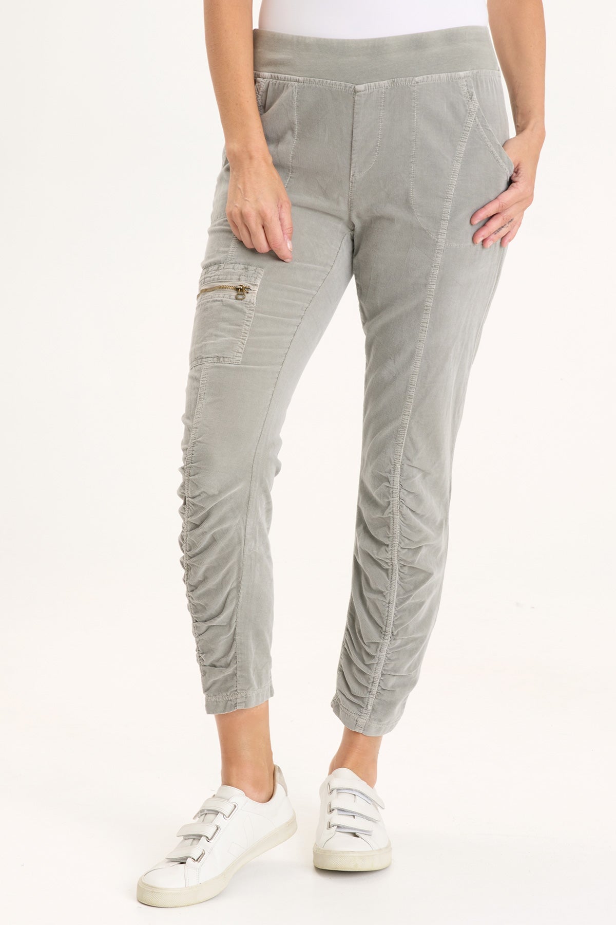 Cord Malanda Pants for Women - Comfortable High Waisted Corduroy Trousers with Stretch - Casual Fall Winter Fashion Pants for Work, Office, and Everyday Wear