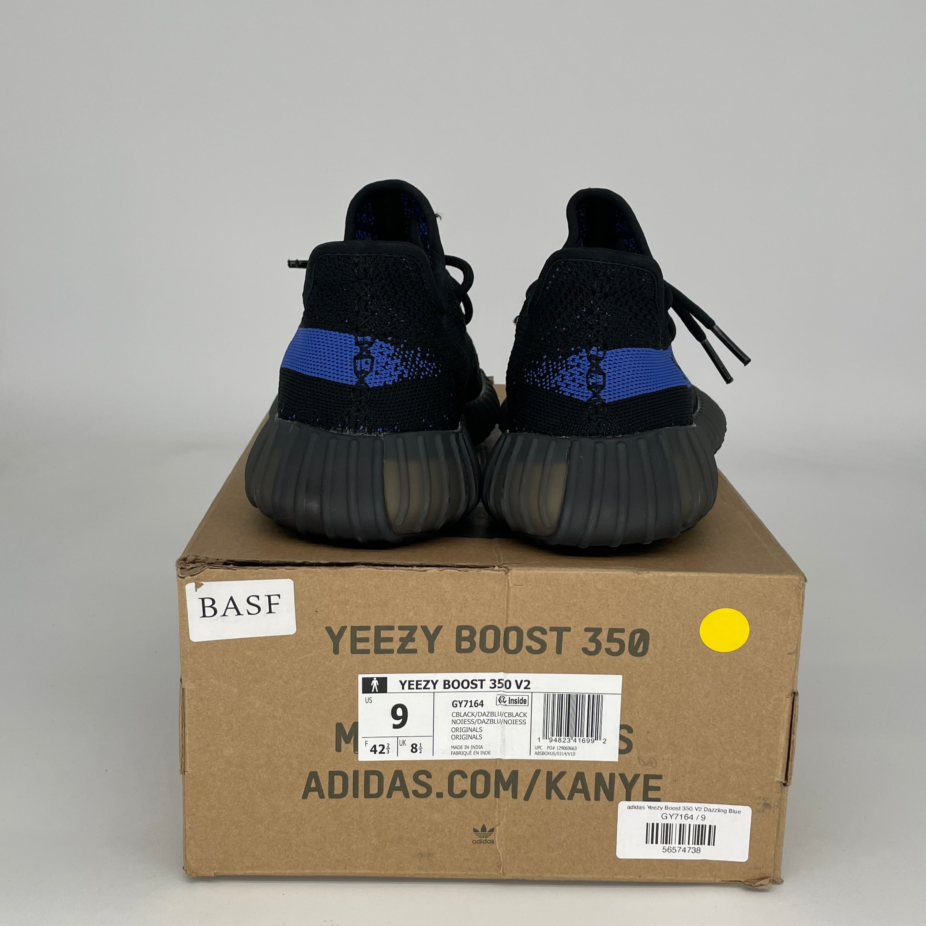 Adidas Yeezy Boost 350 V2 Dazzling Blue Men's Running Shoes Size 9 - GY7164 | Comfortable Sneakers for Casual Wear, Gym & Street Fashion
