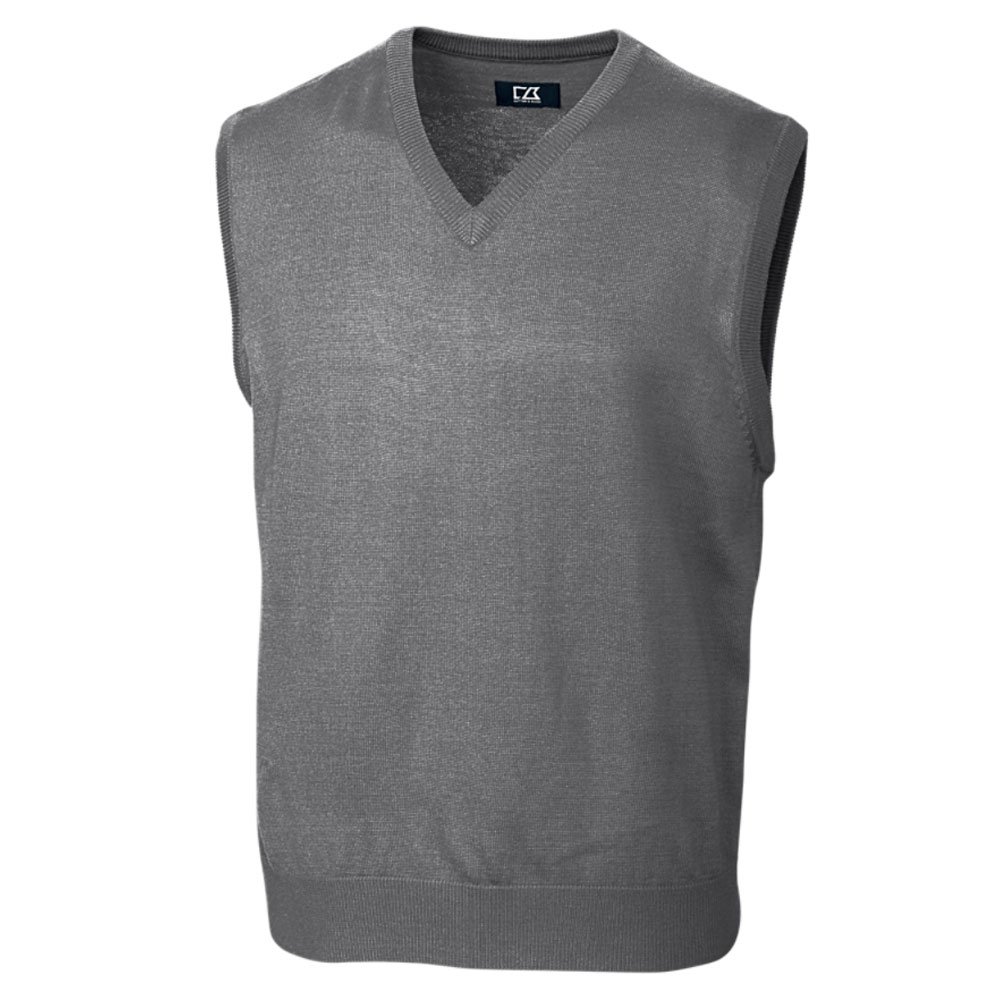 Cutter & Buck Men's Big & Tall Douglas V-Neck Sweater Vest - Warm & Stylish Layering Piece for Office, Casual Outfits & Outdoor Activities