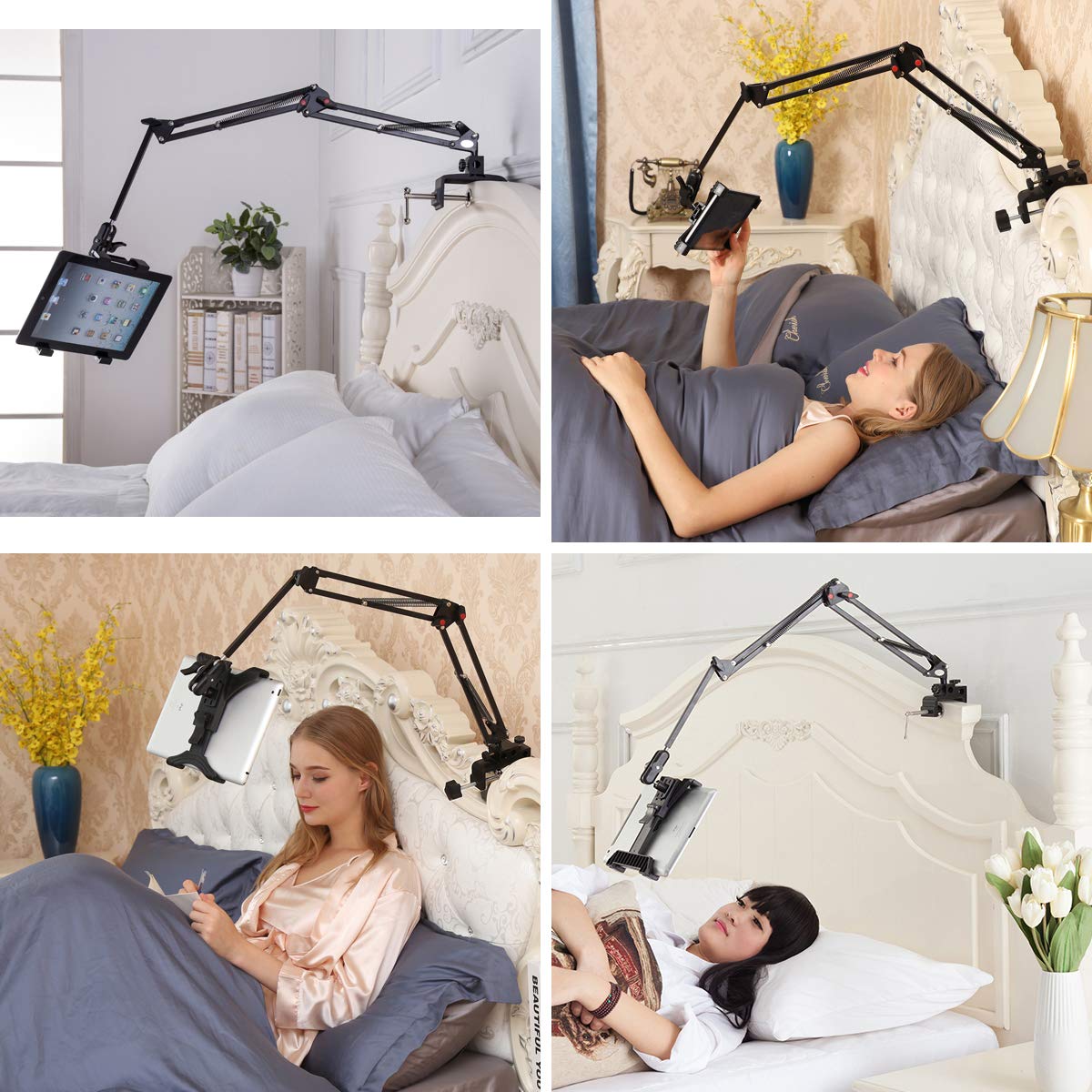 Universal Aluminum Foldable Phone & Tablet Mount Holder - Adjustable Bracket for 4-13
