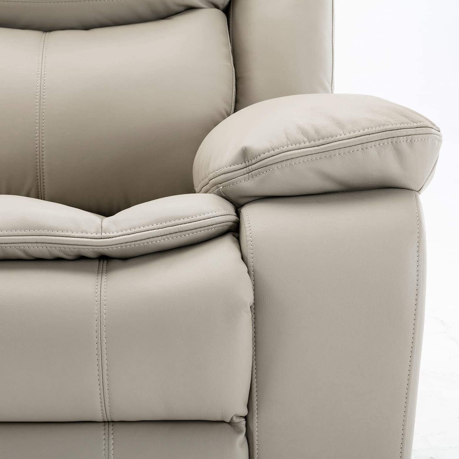 Familymill Breathable Leather Manual Recliner Chair - Comfortable Living Room Furniture for Relaxing & Lounging | Perfect for Home Theater, Reading Nook & Family Room