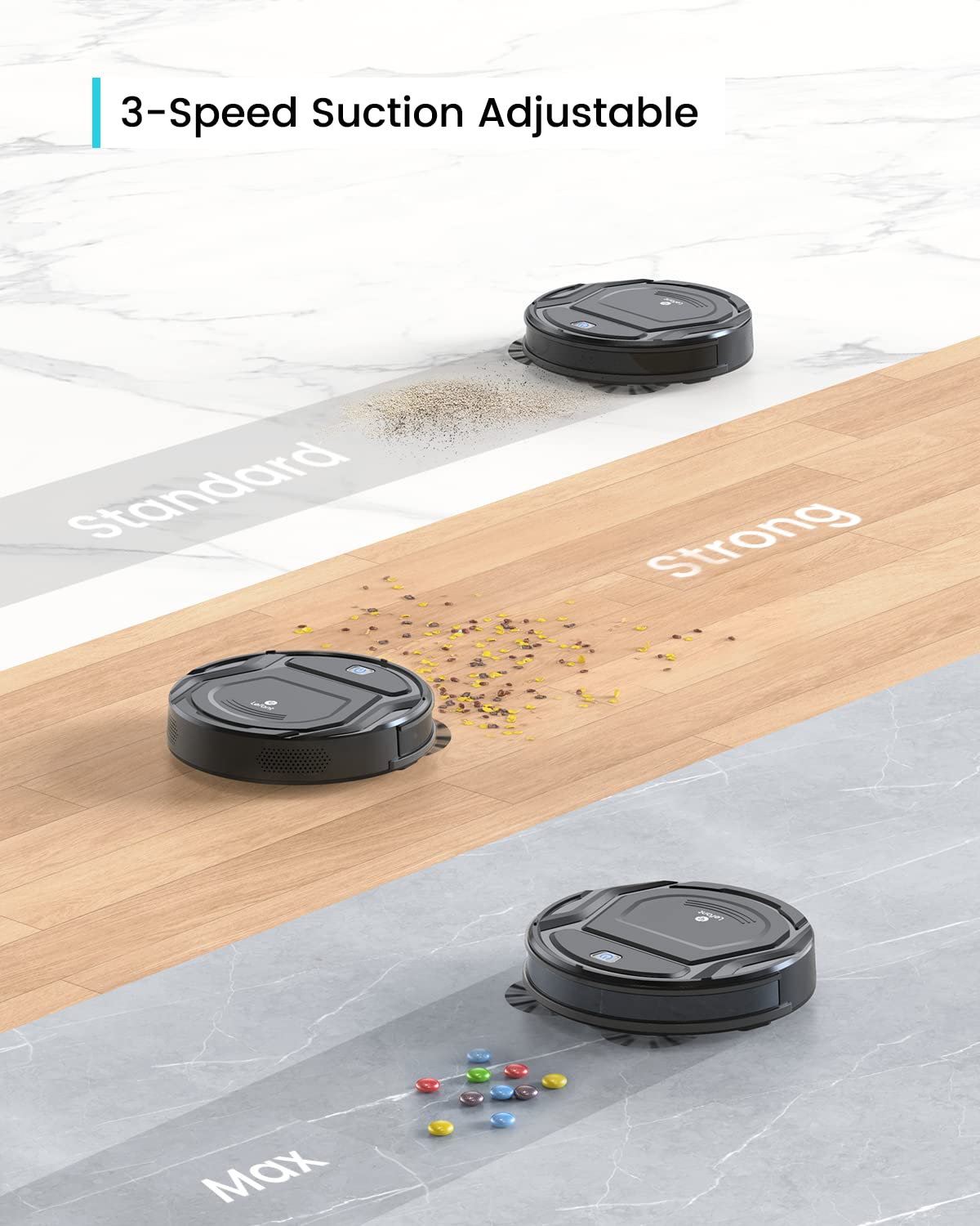 Lefant M210B 2-in-1 Robot Vacuum and Mop with WiFi/Alexa App Control, 2000Pa Strong Suction, Self-Charging, Tangle-Free, Slim Design for Hard Floors, Pet Hair & Carpets - Perfect for Smart Homes & Pet Owners