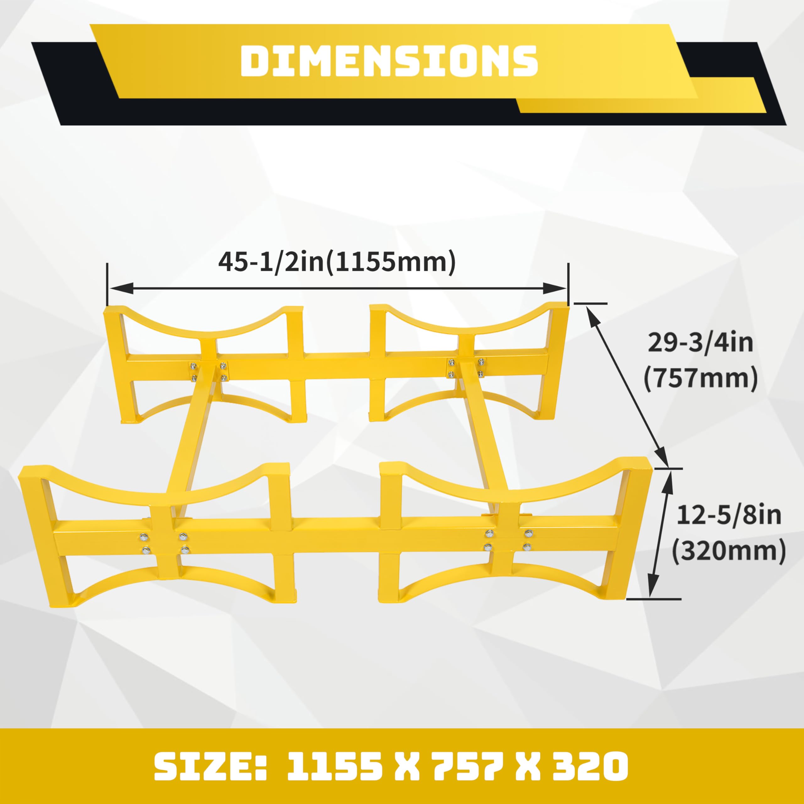 KUAFU Heavy Duty Oil Drum Rack - Stackable 55 Gallon Steel Storage Rack for 2 Barrels, 1600 lbs Load Capacity, Customizable & Stationary - Ideal for Garage, Warehouse & Industrial Oil Drum Organization