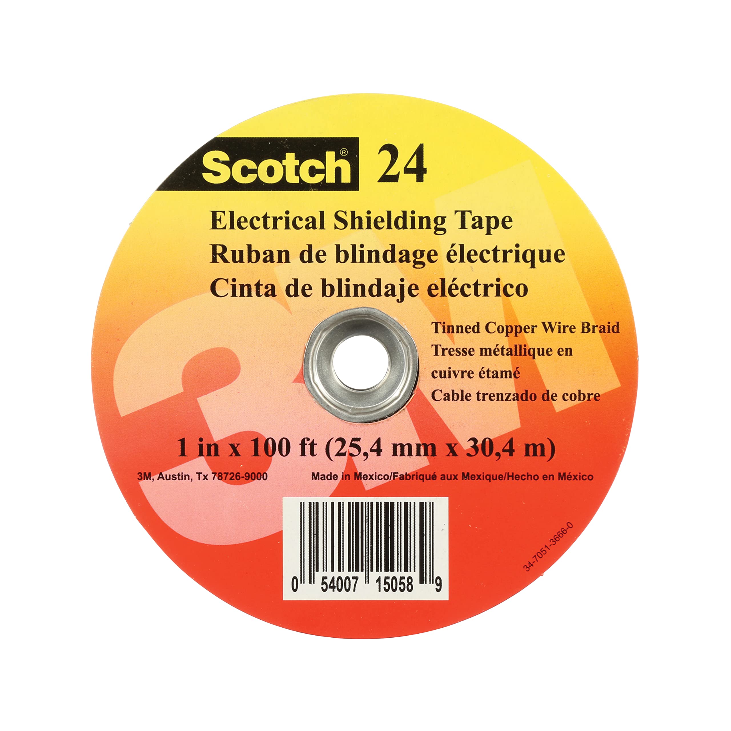 3M Scotch Super 33+ Electrical Shielding Tape, 1 Inch x 100 Feet - High Voltage Insulation for Wiring, Cable Repair & Automotive Electrical Work