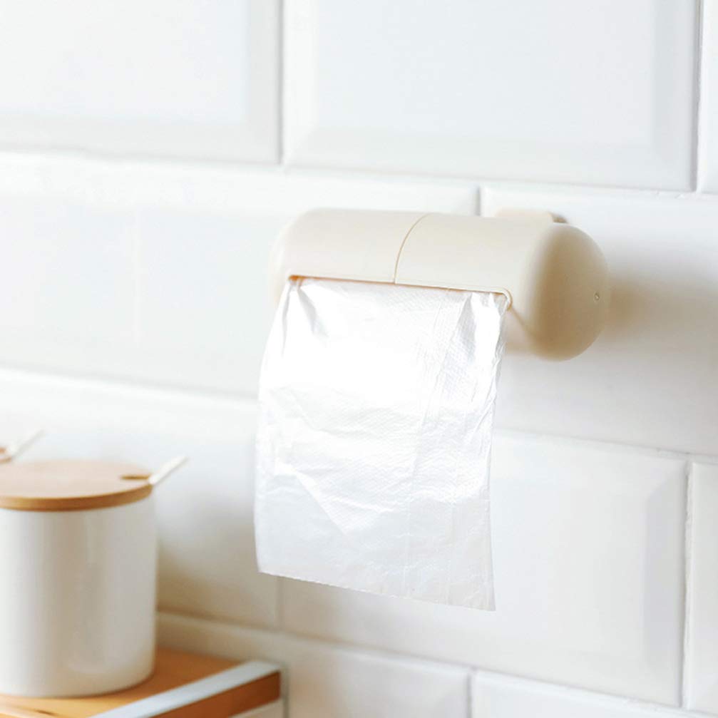Cabilock Wall-Mounted Trash Bag Holder & Dispenser - 2 Pack Trash Bag Organizer for Kitchen, Bathroom, Office & Living Room - Space Saving Waste Bin Alternative with Easy Tear-Off Design