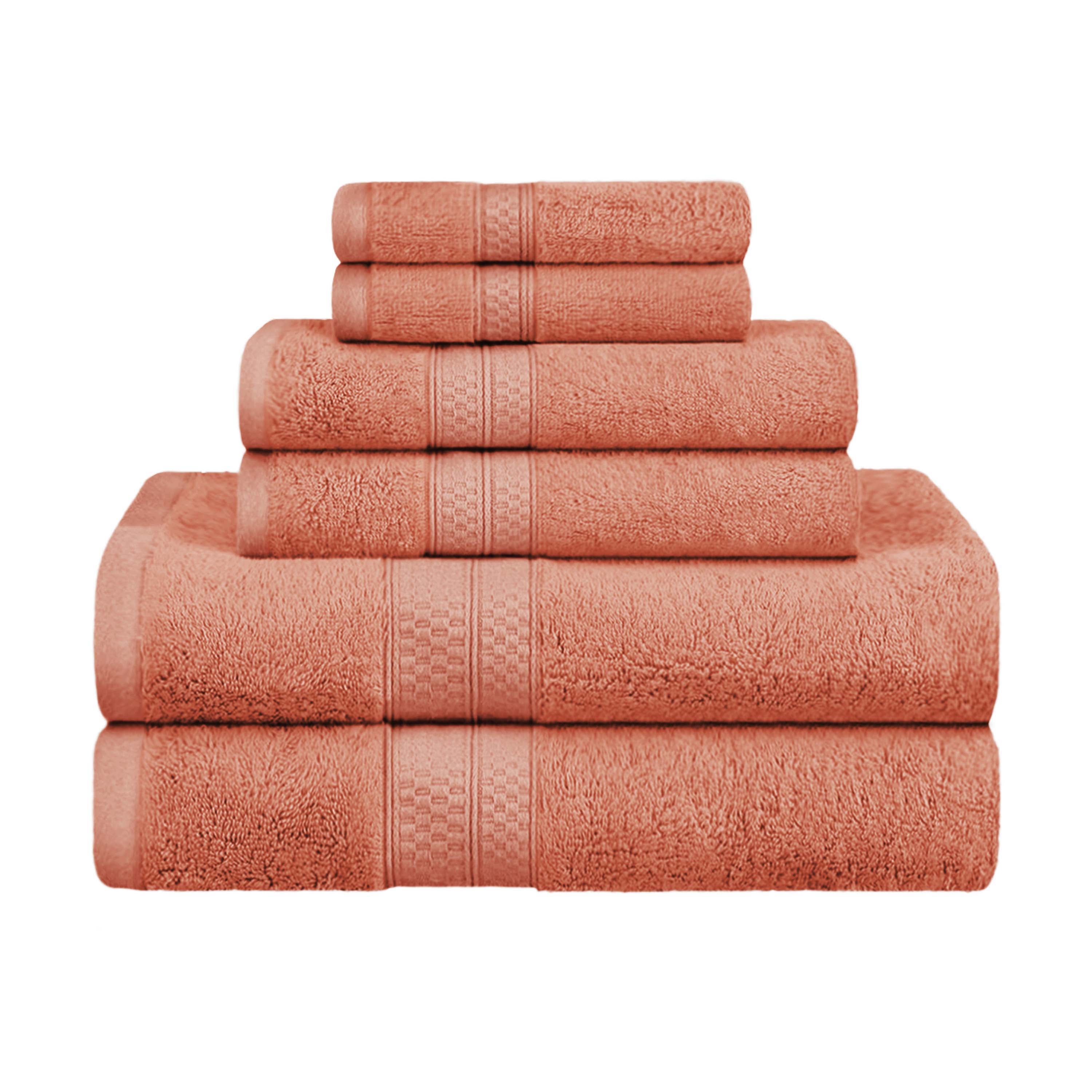 Ultra Soft Rayon Bamboo Cotton Blend 6-Piece Towel Set | Bath, Spa & Beach Towels | Luxurious & Absorbent for Home & Travel