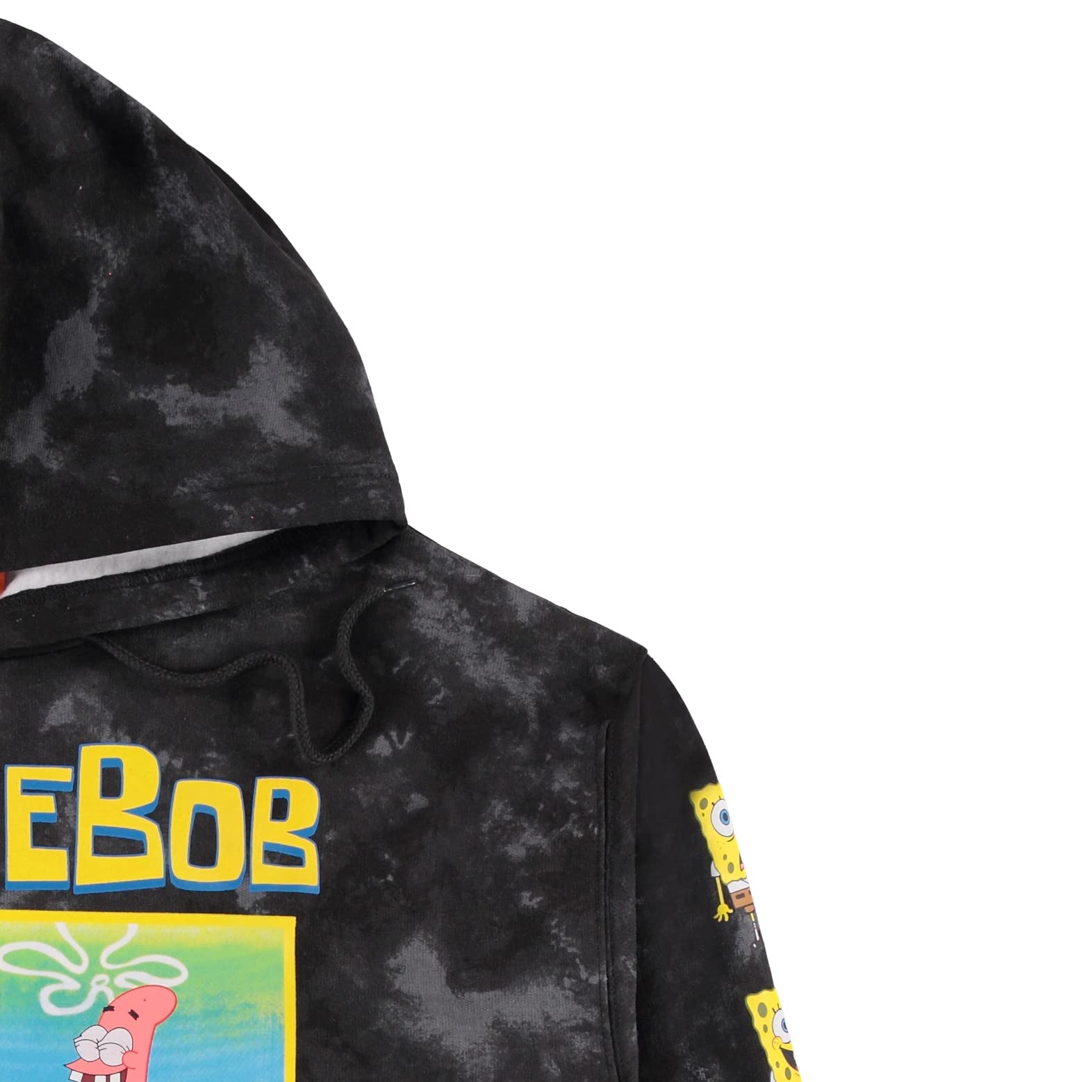 Men's SpongeBob SquarePants Tie-Dye Hoodie - SpongeBob, Patrick & Krusty Krab Graphic Sweatshirt | Casual Wear, Cosplay & Gift for Fans