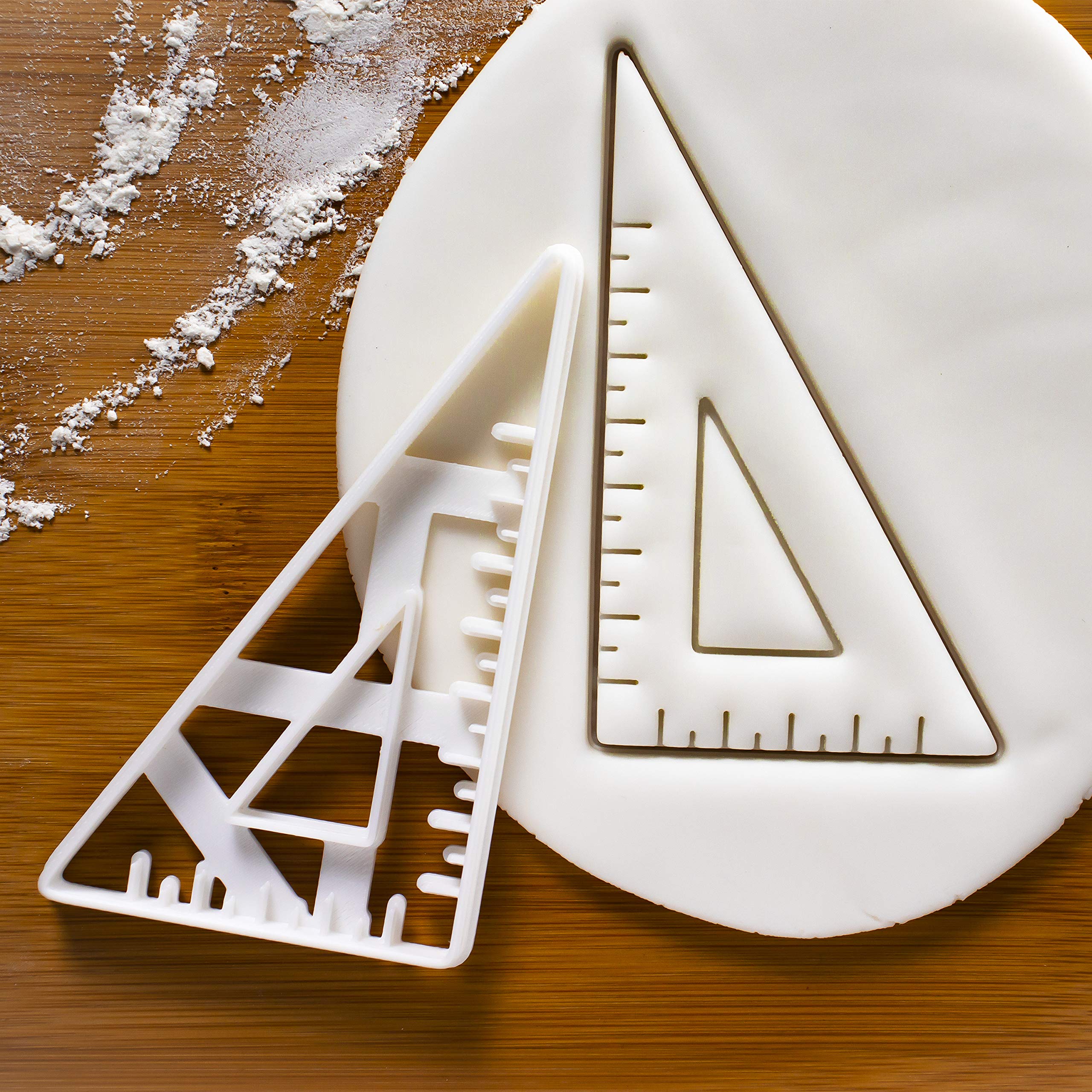 60 Degree Set Square Cookie Cutter - Stainless Steel Baking Tool for Perfect Geometric Cookies, Cakes & Pastries | Ideal for DIY Desserts, Holiday Baking & Professional Bakeries