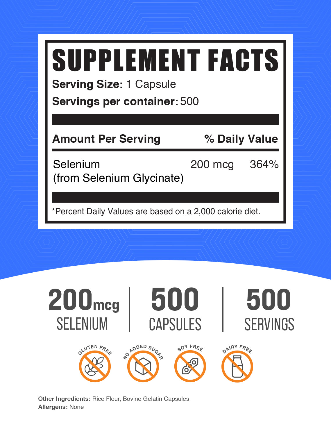 Selenium Glycinate Capsules 200mcg - High Absorption Selenium Supplement for Immune Support & Thyroid Health - Vegan, Non-GMO - Supports Antioxidant Defense & Heart Health - Perfect for Daily Wellness Routine