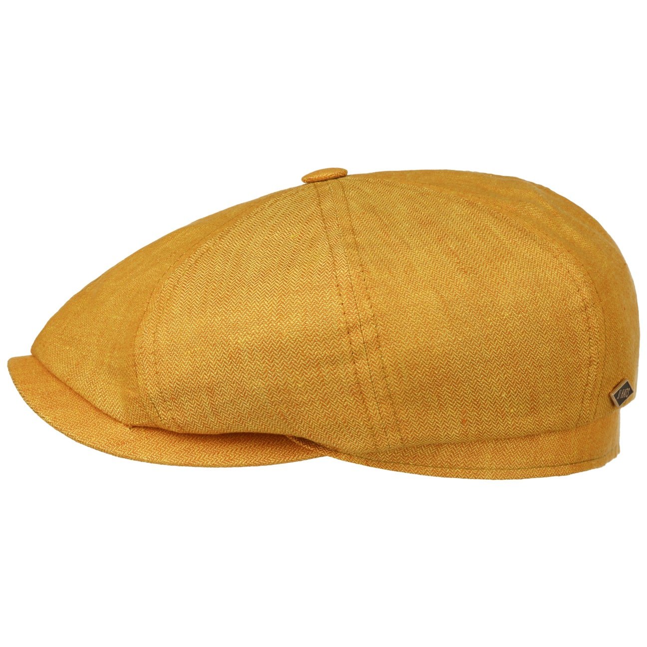 JJ Hats - Premium Linen Herringbone Eight-Panel Cap for Men & Women | Breathable Summer Hat for Outdoor Activities, Travel & Casual Wear