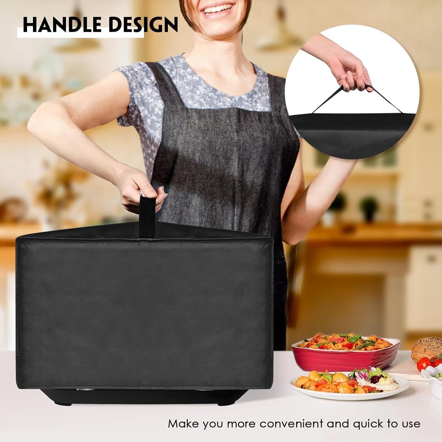 2024 New Pasta Maker Dust Cover - Heat-Resistant, Waterproof & Dustproof 600D Nylon Compatible with Philips 7000 (HR2660/03) Series | Perfect for Kitchen Storage & Pasta Machine Protection