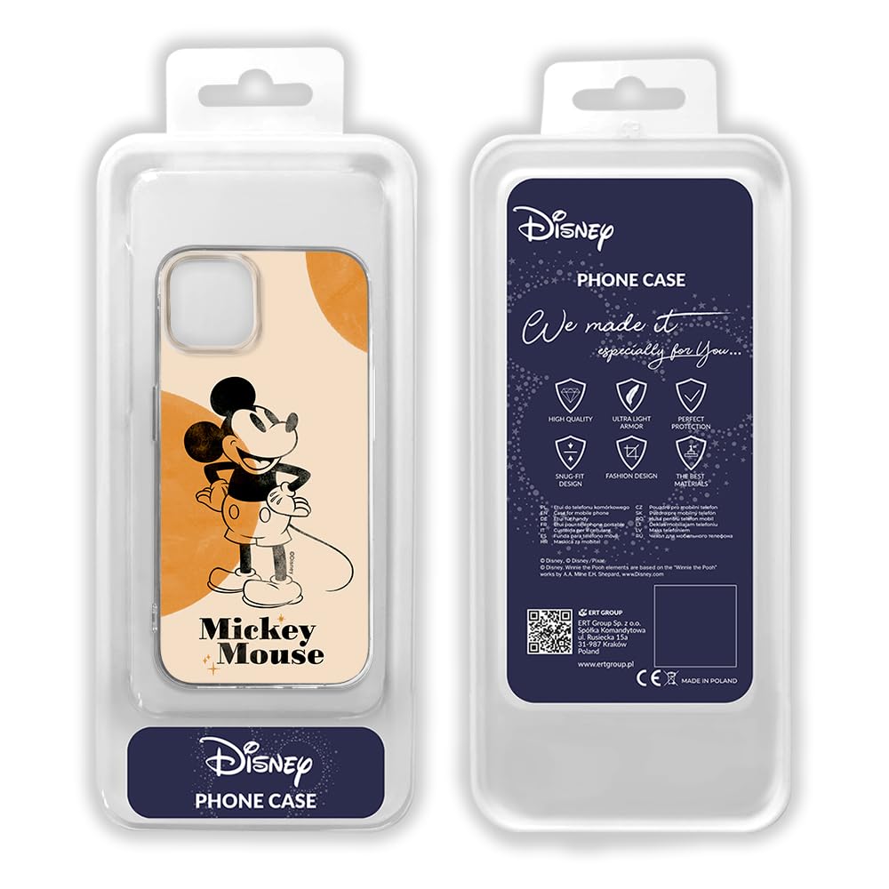 Original & Officially Licensed Disney Mickey Mouse iPhone 14 Case - Shockproof TPU Phone Cover with Precise Fit - Perfect for Everyday Use, Travel & Disney Fans