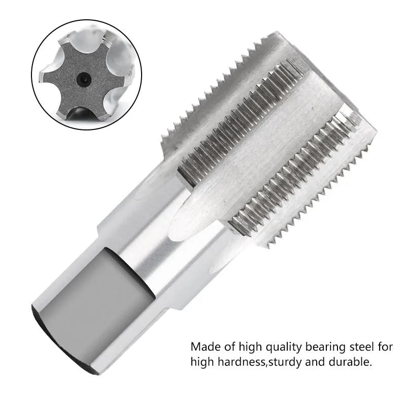 High-Speed Steel (HSS) BSP Taper Pipe Tap G1-1/2 - Precision Thread Cutting Tool for Metal Pipes - Perfect for Plumbing, Automotive, and Industrial Pipe Threading Applications